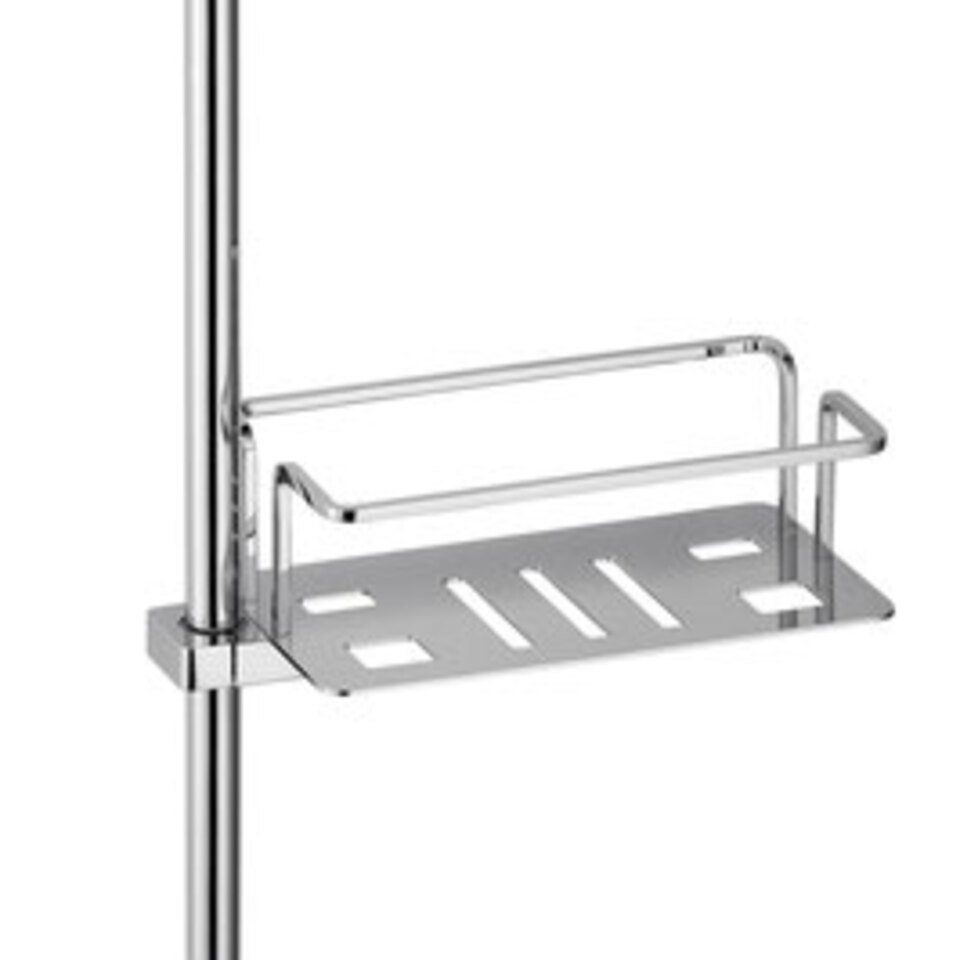 geschlitzter 4020 mit gerader für - Korb Grundplatte Duschstange Duschkorb Avenarius
