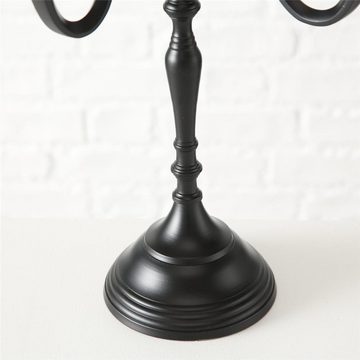 BOLTZE Kerzenständer Victoria (Kerzenleuchter, 1 St., für 5 Kerzen), Schwarz Aluminium 40 x 30 cm