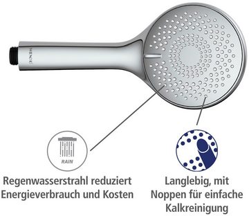 WENKO Handbrause Watersaving System, Duschkopf Watersaving Chrom, Durchmesser 11 cm