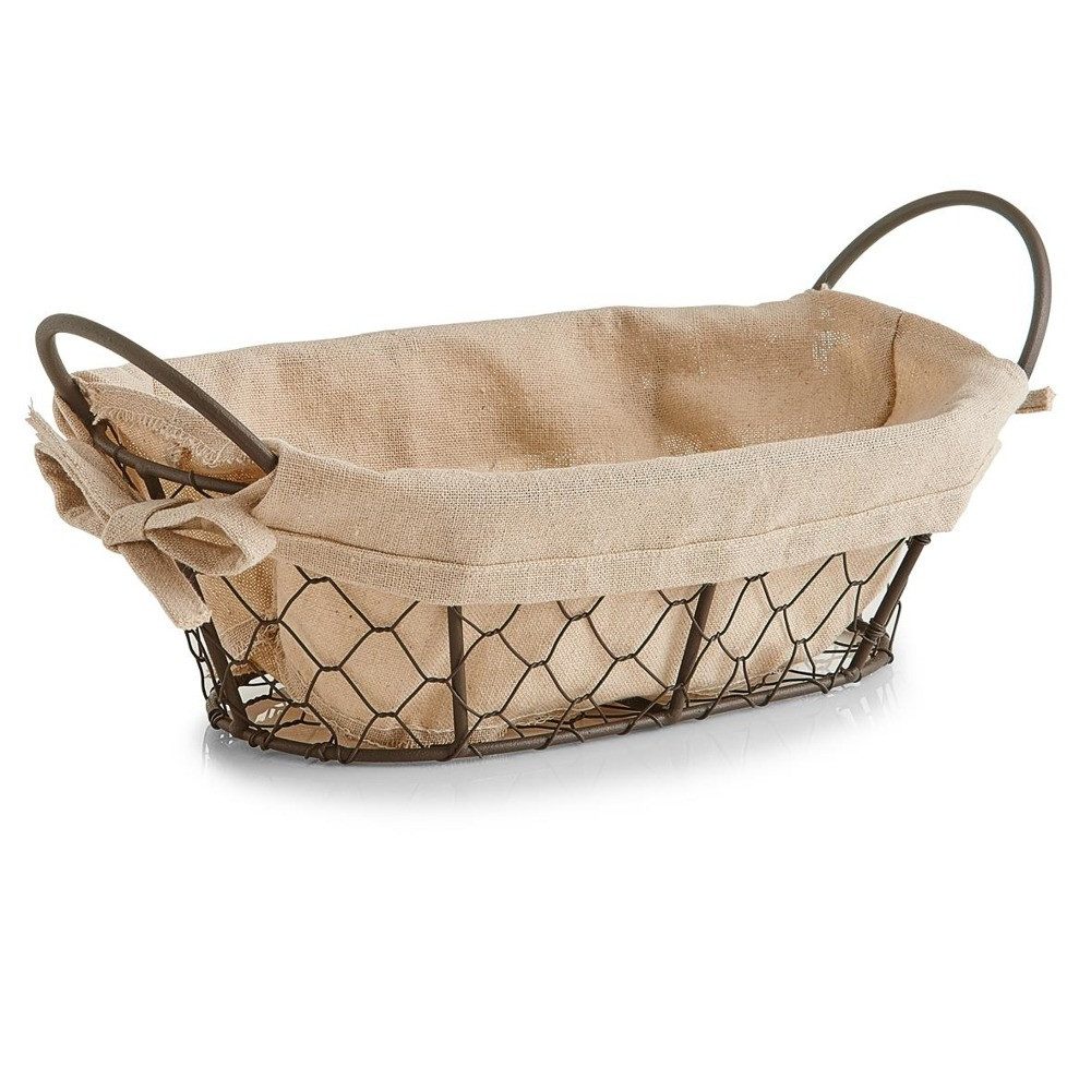 Zeller Present Brotkasten Korb für B, B, Obst COUNTRY STYLE, 26x17x9 cm, ZELLER, Baumwolle, (einzeln, 0-tlg., einzeln)