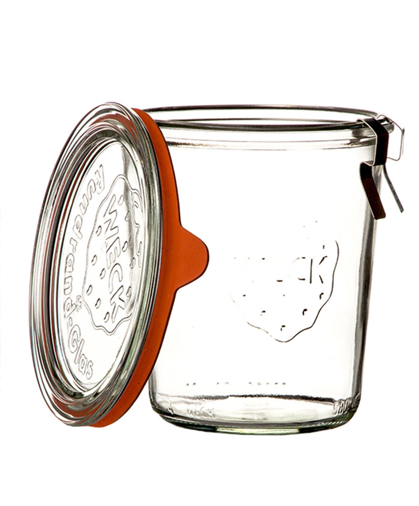 WECK Einmachglas 6er Weckgläse, Klammern 290ml Deckeln Weckglas Glas. mit (6-tlg) Dichtringen & RR80, Metall, Gummi