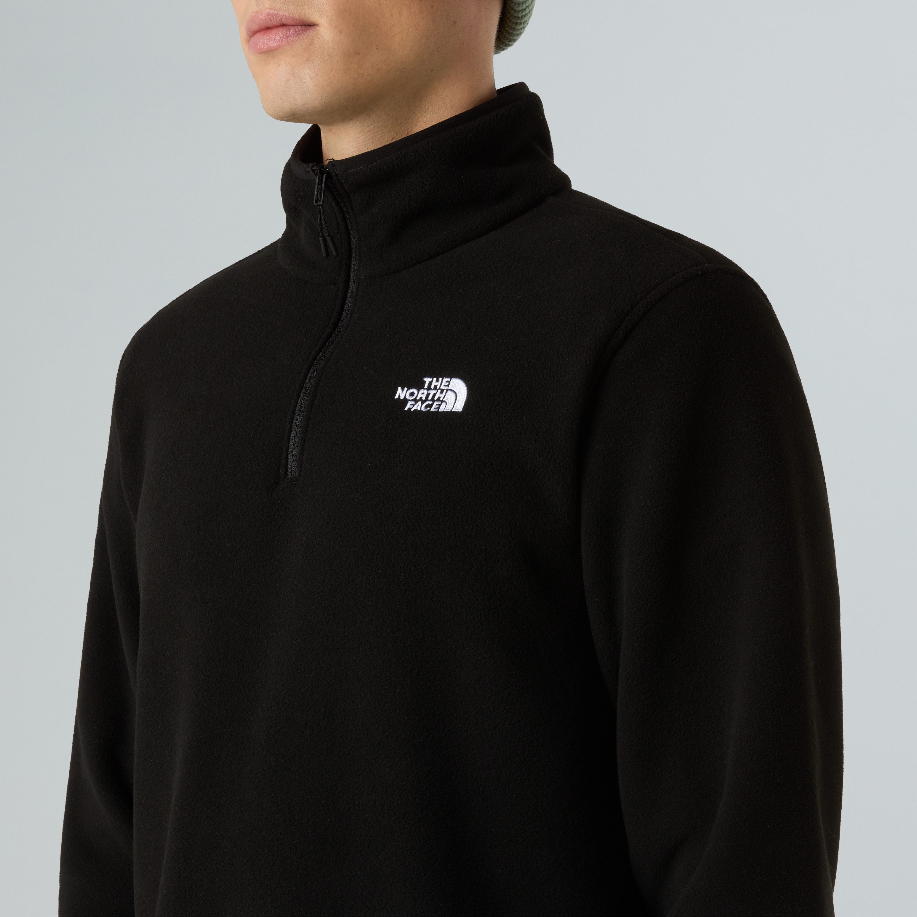 The North Face Fleecepullover M GLACIER FLEECE 1/4 ZIP JACKET 1/4-langer Reißverschluss, aus Polyester, feuchtigkeitsabweisend