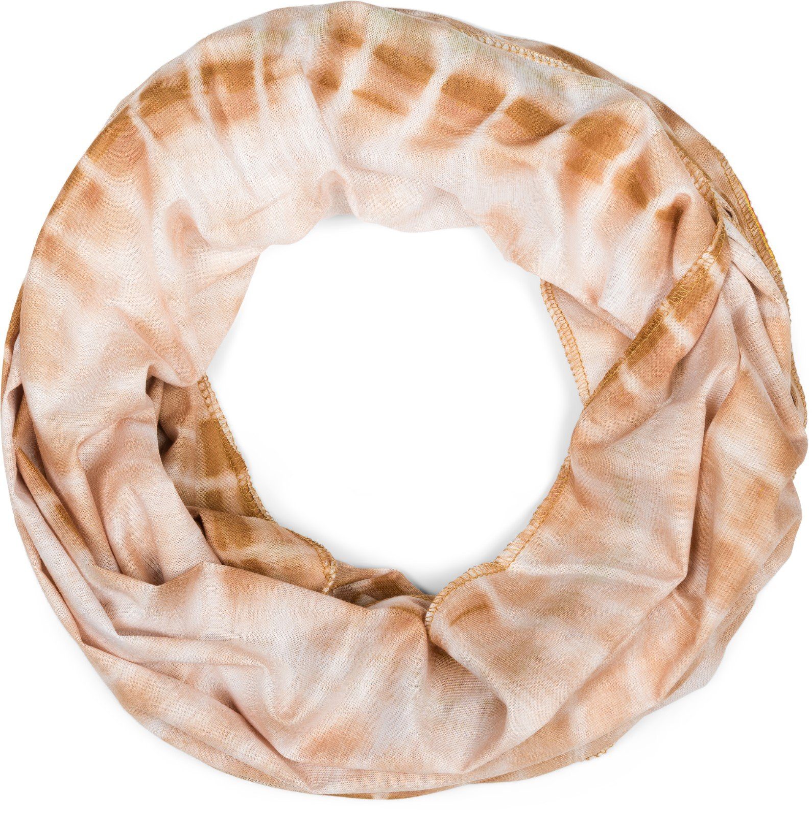 styleBREAKER Loop, (1-St), Loop Schal Batik Streifen Braun-Beige