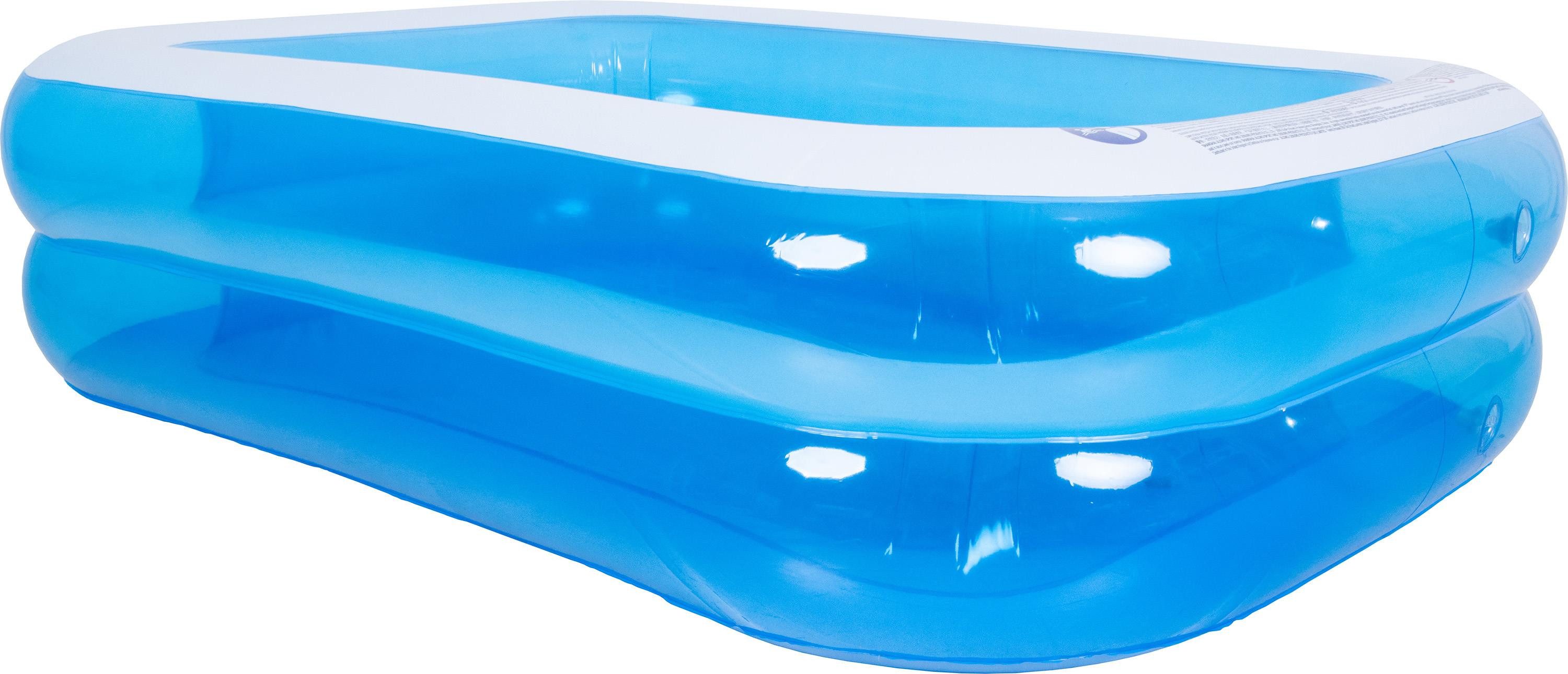 SunClub Planschbecken Kinderpool 200x150x50 cm, (Einzelpack, 1-tlg., aufblasbares Kinderbecken), 2-Ring Pool