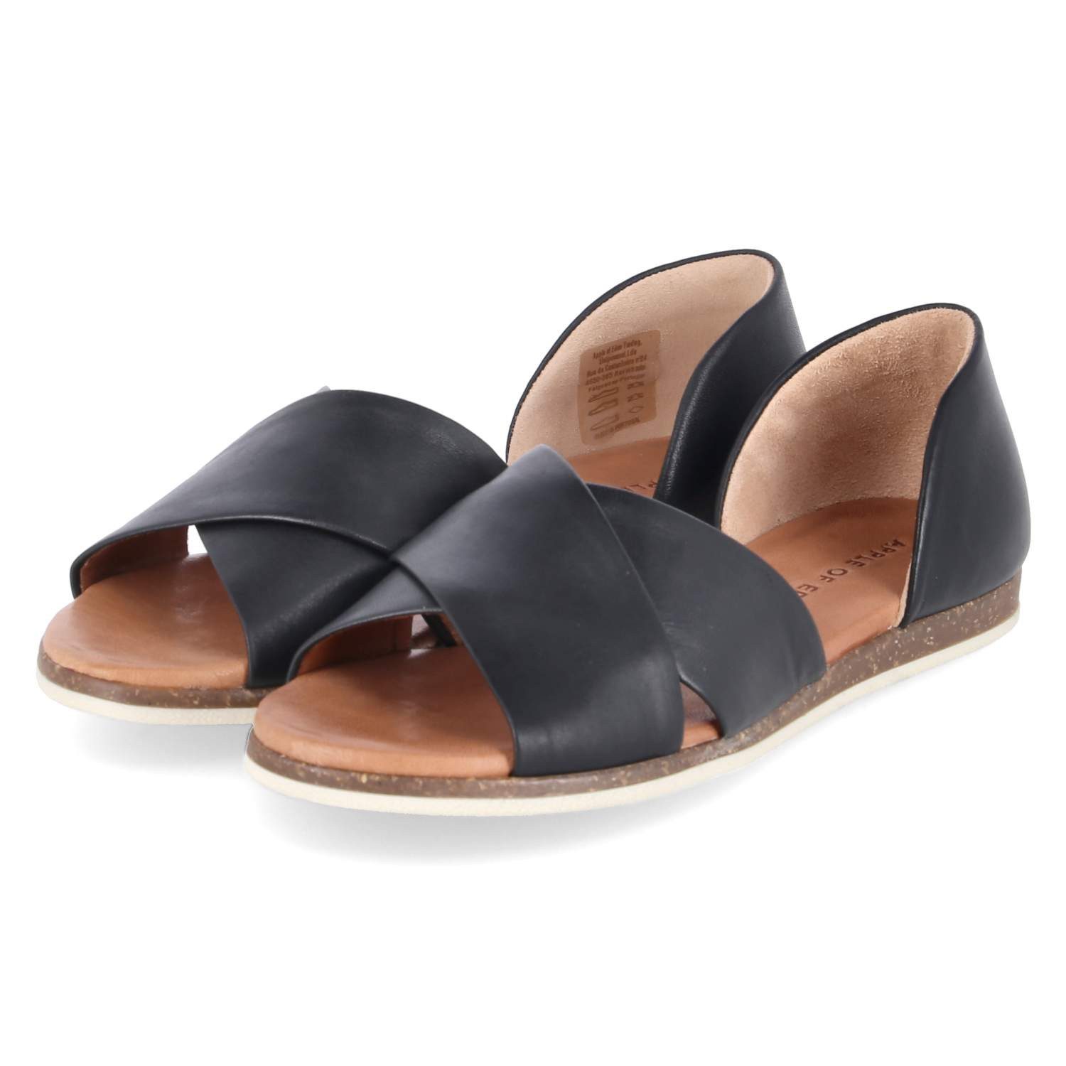 Apple of Eden Apple of Eden CHIUSI 1 black Damen Glattleder schwarz Sandalette