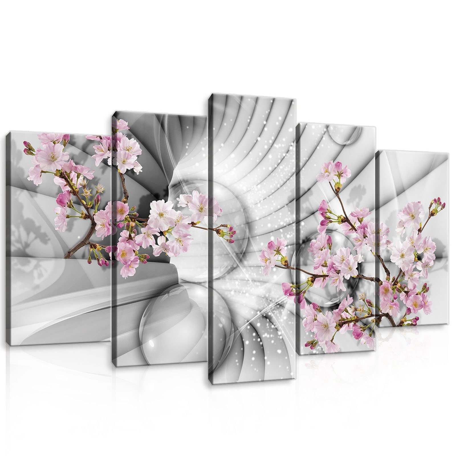 Leinwandbild Blumen Tunnel Abstrakt Wohnzimmer Schlafzimmer Wandbild Modern