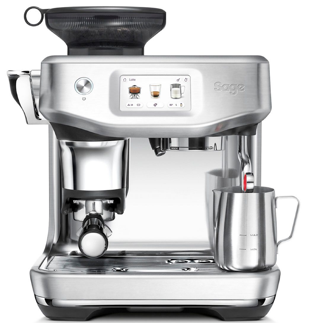 Sage Espressomaschine Barista Touch Impress SES882BSS, Cold Brew & Cold Espresso, Barista-Anleitung, Einstellungen für Milchalternativen