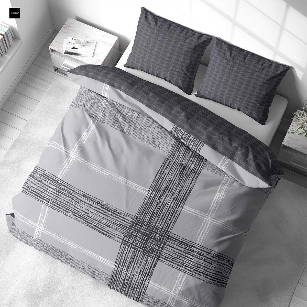 Visaggio Bettwäsche 100% Baumwolle Bettbezug Set günstig online kaufen