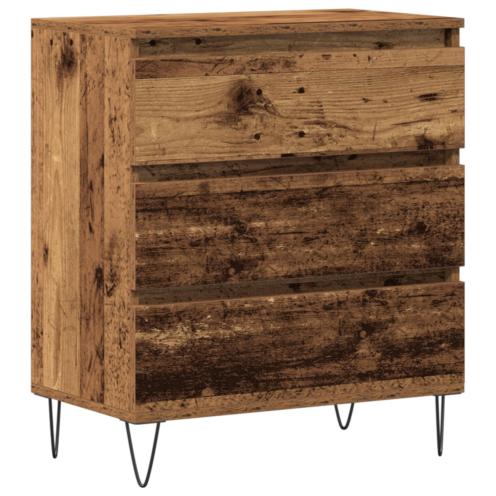 Kommode 60 x 35 x 70 cm Kommode Sideboard mit 3 Schubladen aus Holz für Esszim