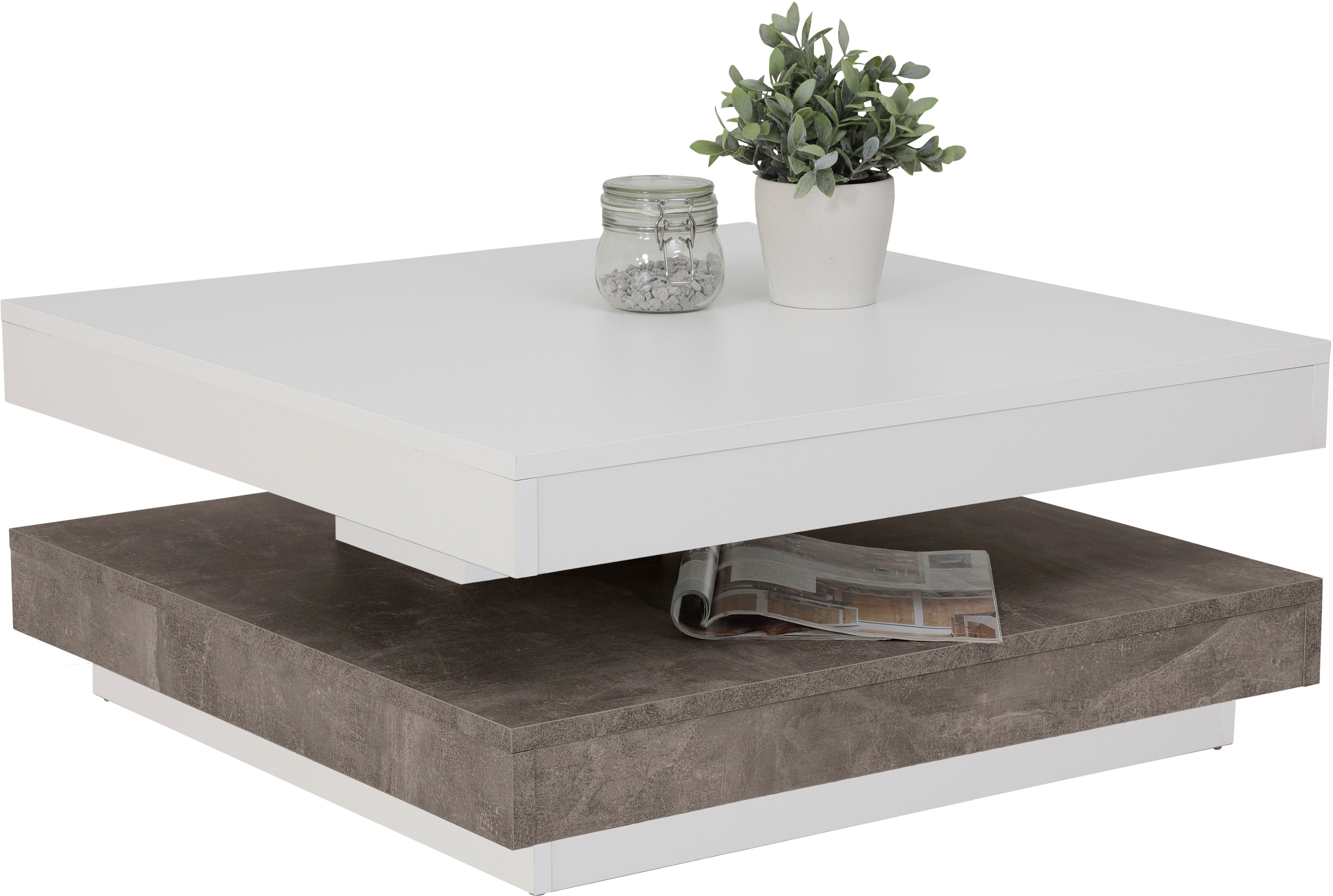 Home affaire Couchtisch BEN, mit drehbarer Platte günstig online kaufen