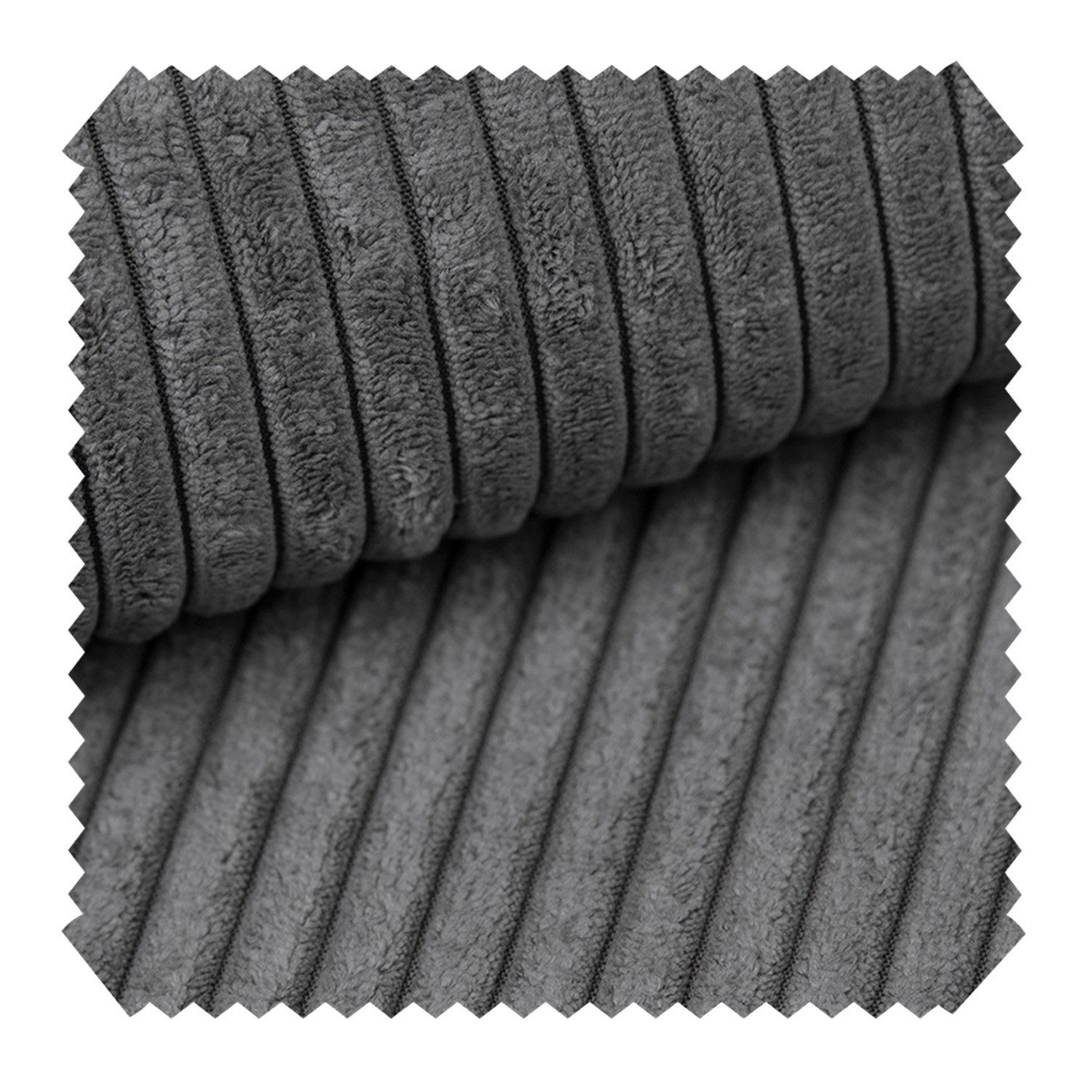 novely® Stoff PORTO - Polsterstoff in Breitcord-Optik - Ultraweicher Möbelstoff, Samtige Haptik, Reißfest, Fusselfrei, Robust, Meterware, 1lfm