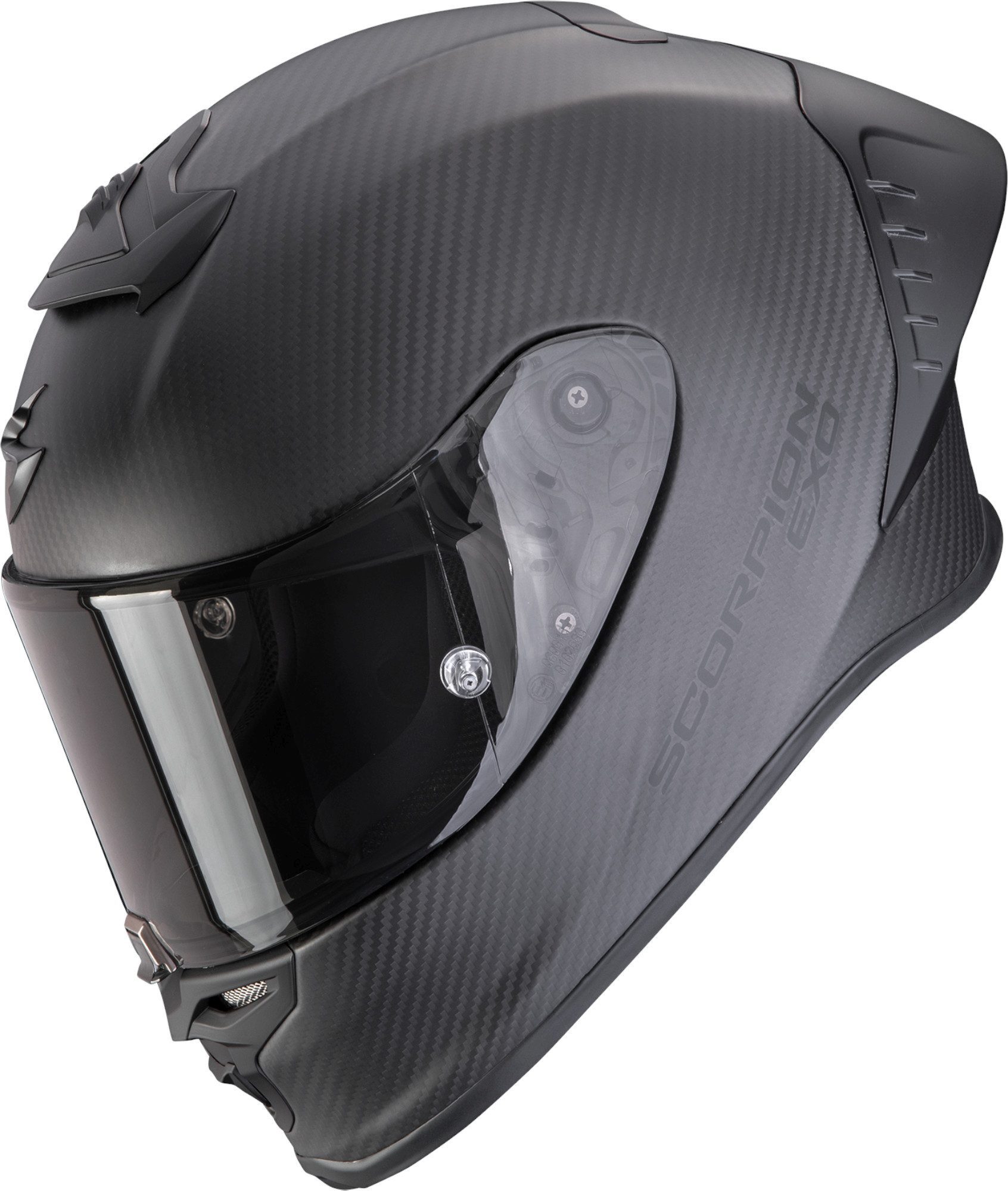 Scorpion Exo Motorradhelm EXO-R1 Evo II Carbon Air Helm, Notfallsystem-Polsterung (EQRS),geeignet für Brillenträger,Pinloc