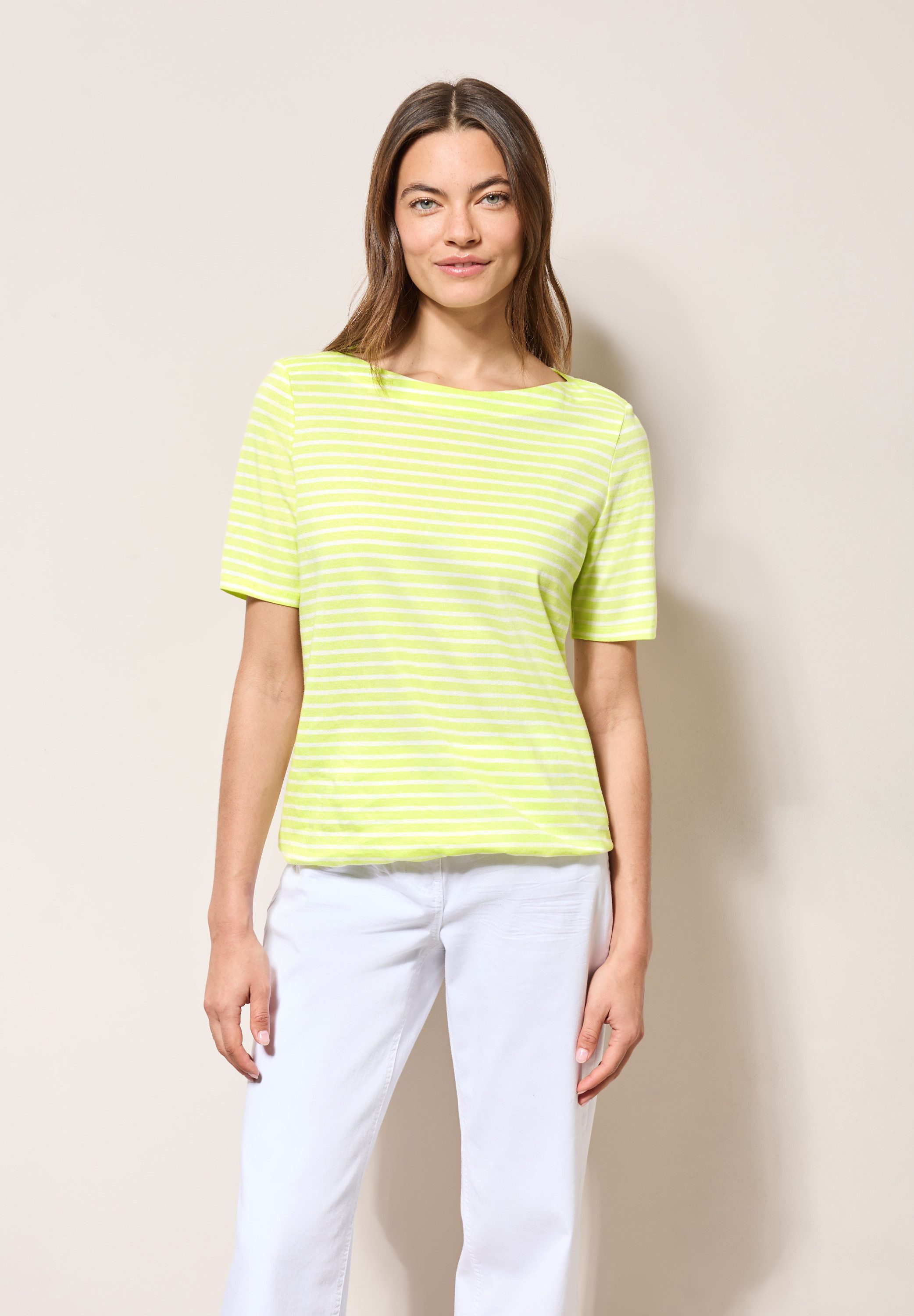 CECIL Rundhalsshirt aus reiner Baumwolle günstig online kaufen