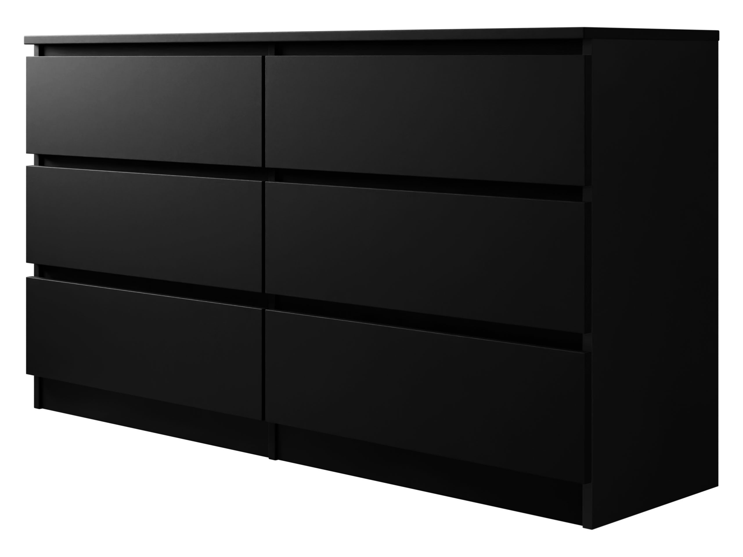 MIRJAN24 Kommode Malwa M6 140 (mit 6 Schubladen), grifflose Öffnungssystem, geräumiger Schubladen