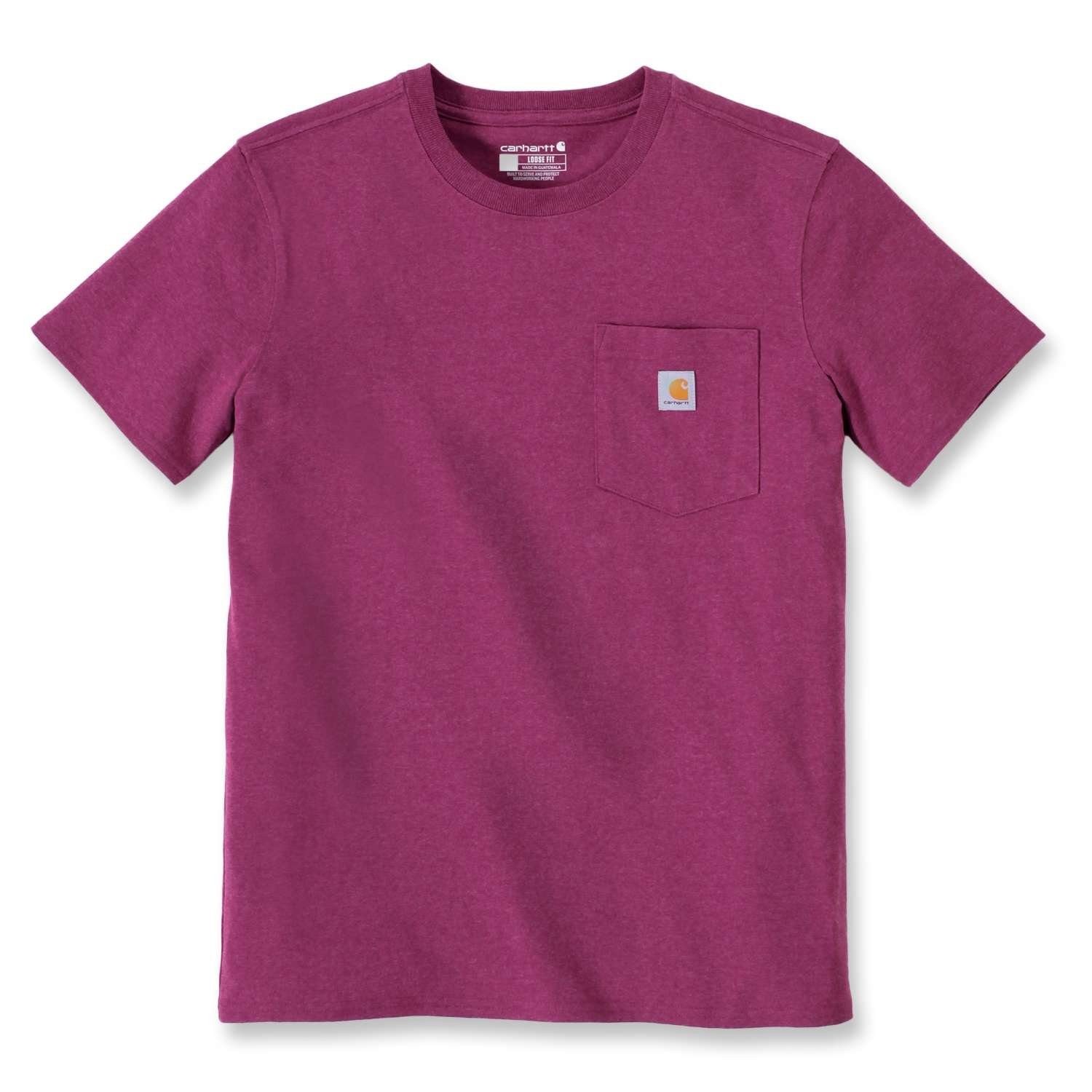 Carhartt T-Shirt Carhartt Damen T-Shirt Loose Fit Heavyweight Short-Sleeve Pocket Adult magenta agate | T-Shirts