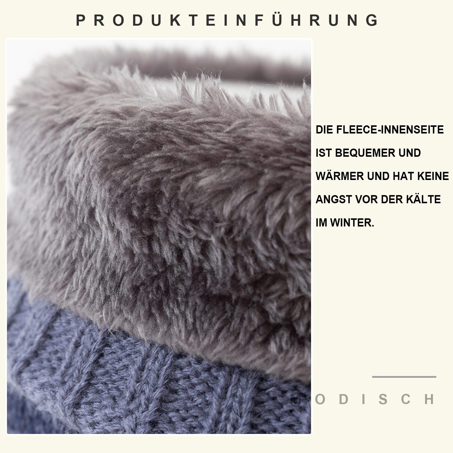 Winter Loopschal Seeblau Halswärmer Halstücher Fleece MAGICSHE