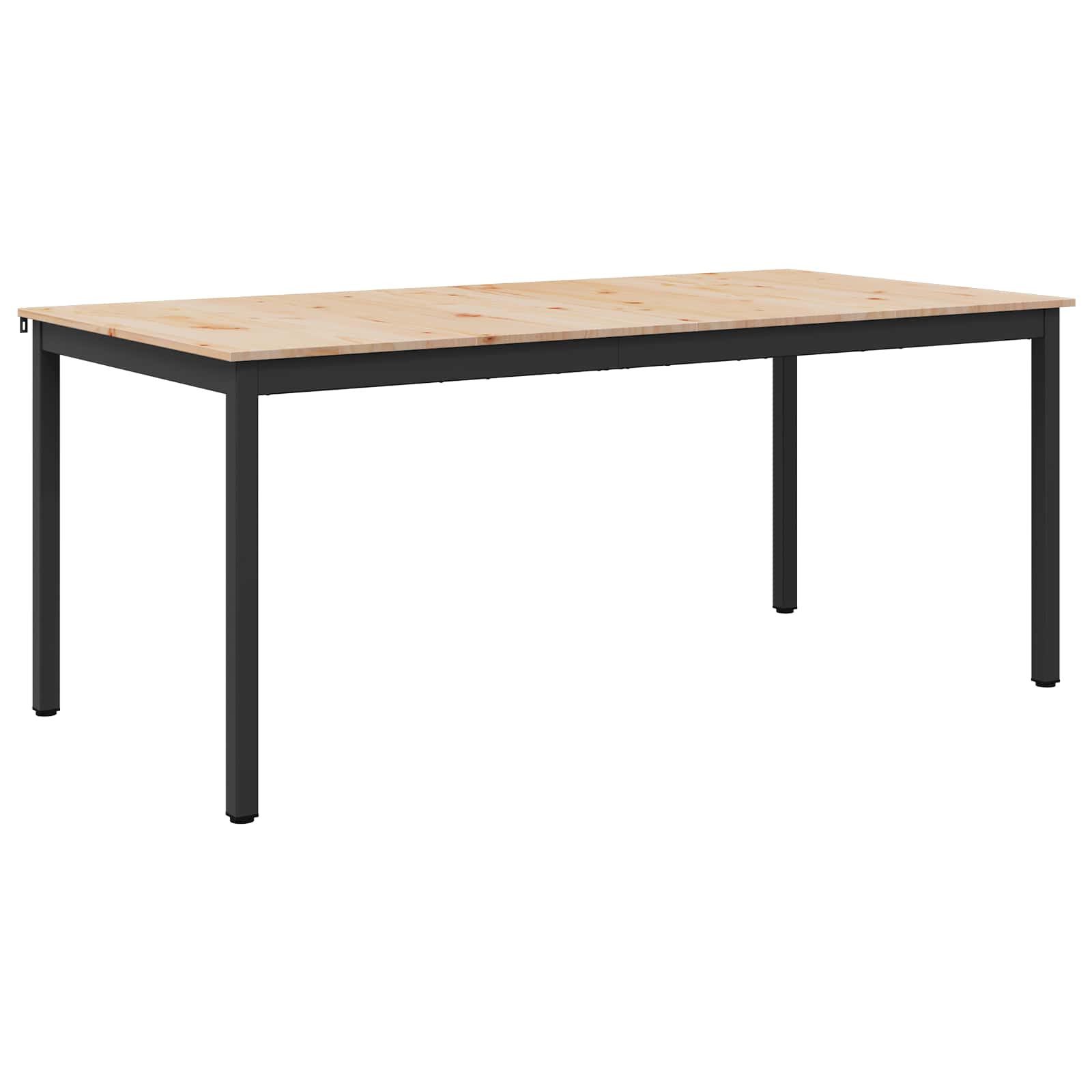 vidaXL Esstisch Esstisch Natur 140 x 80 x 75 cm Massives Kiefernholz (1-St)