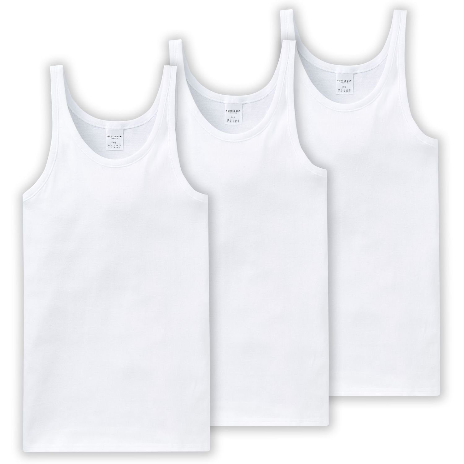 Schiesser Unterhemd Basic (3-St) schlichtes Basic-Unterhemd günstig online kaufen