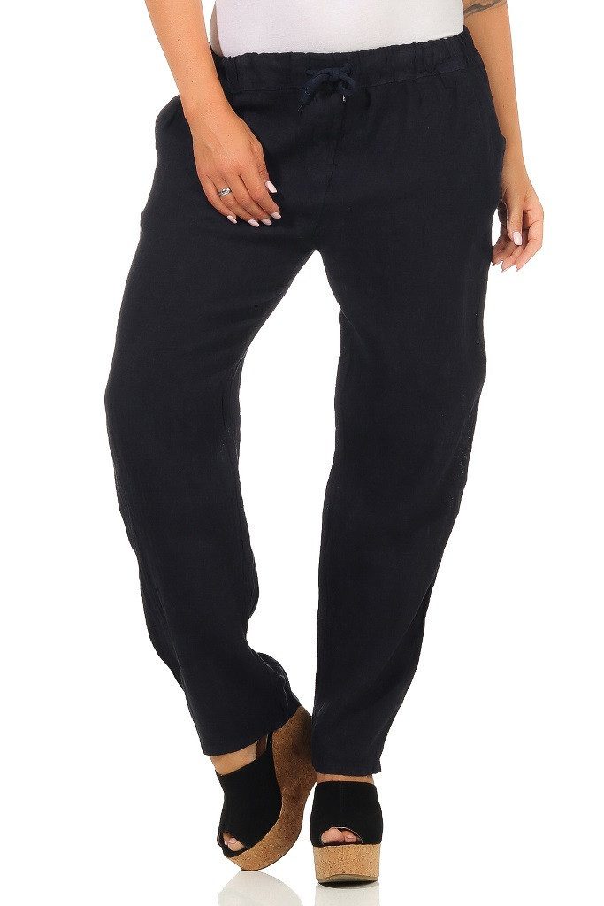 Mississhop Leinenhose Leinenhose 100 % Freizeithose günstig online kaufen