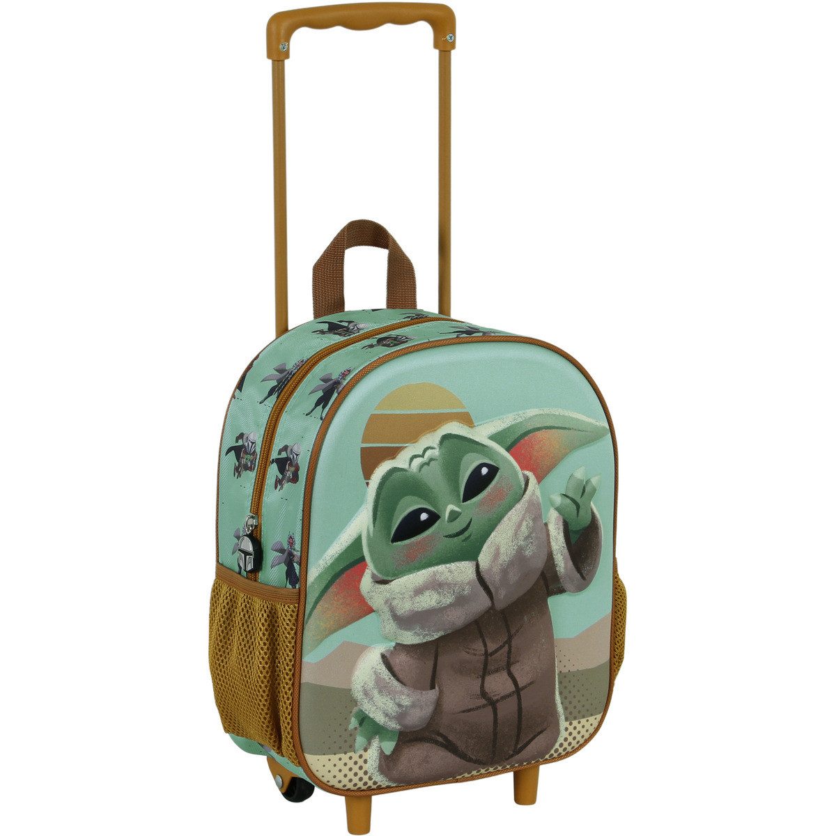 Star Wars Kinderrucksack The Mandalorian Say Hi-Small 3D with Wheels