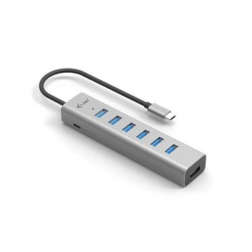 I-TEC USB-C Ladegerät Metall HUB 7 Por USB-Ladegerät (für bis zu 7 Geräte)