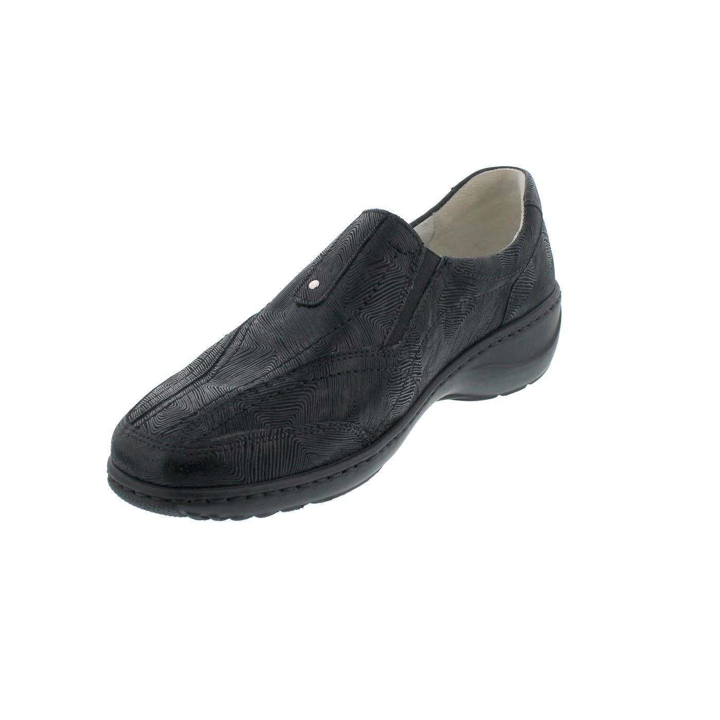 Waldläufer Waldläufer Slipper in Weite K Kya 607504-101-001, bedrucktes Nubuklede Slipper – Bild 4 von 5
