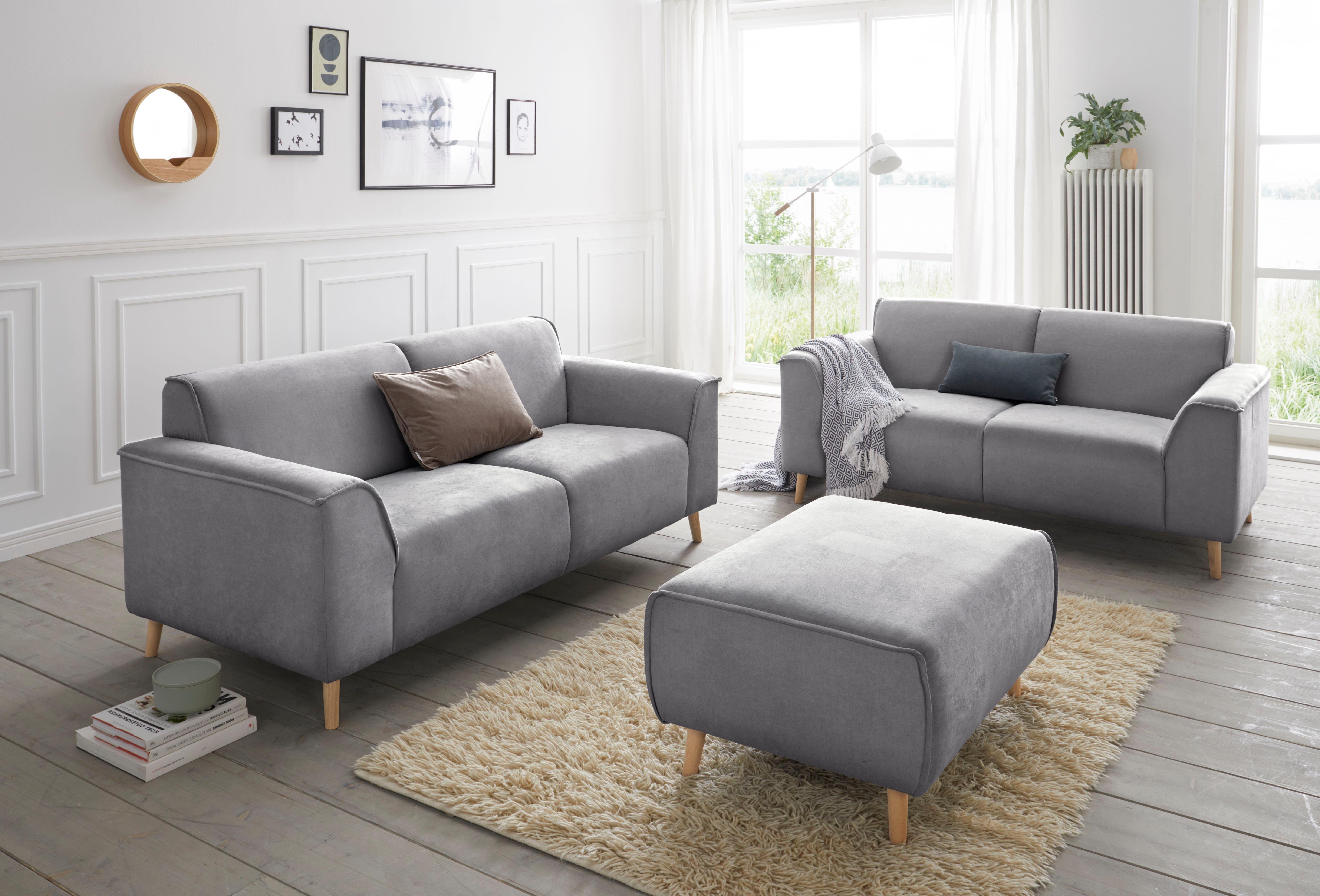 Home affaire Hocker Janek, mit Keder in scandinavischem Design