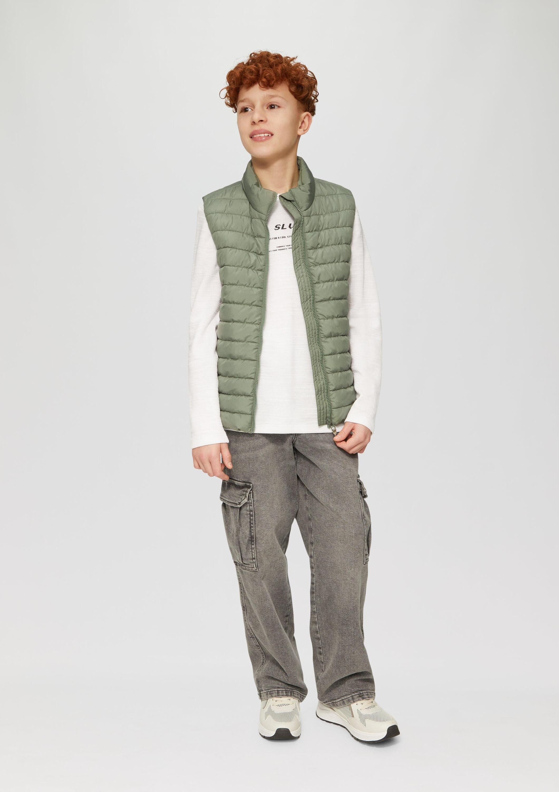 s.Oliver Outdoorjacke Outdoor-Weste Steppweste mit Stehkragen
