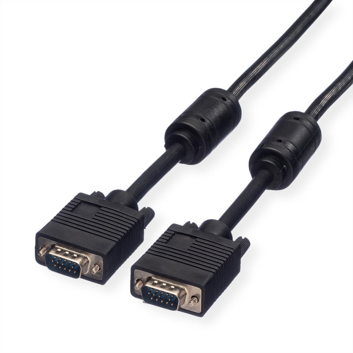 ROLINE VGA-Kabel HD15 ST - ST mit Ferritkern Video-Kabel, HD D-Sub 15-polig  (HD-15), VGA Männlich (Stecker), HD D-Sub 15-polig (HD-15), VGA Männlich  (Stecker) (200.0 cm)