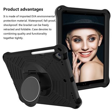 Wigento Tablet-Hülle Für Apple iPad 10.2 Zoll 360 Grad Outdoor Schutzhülle Case Schwarz