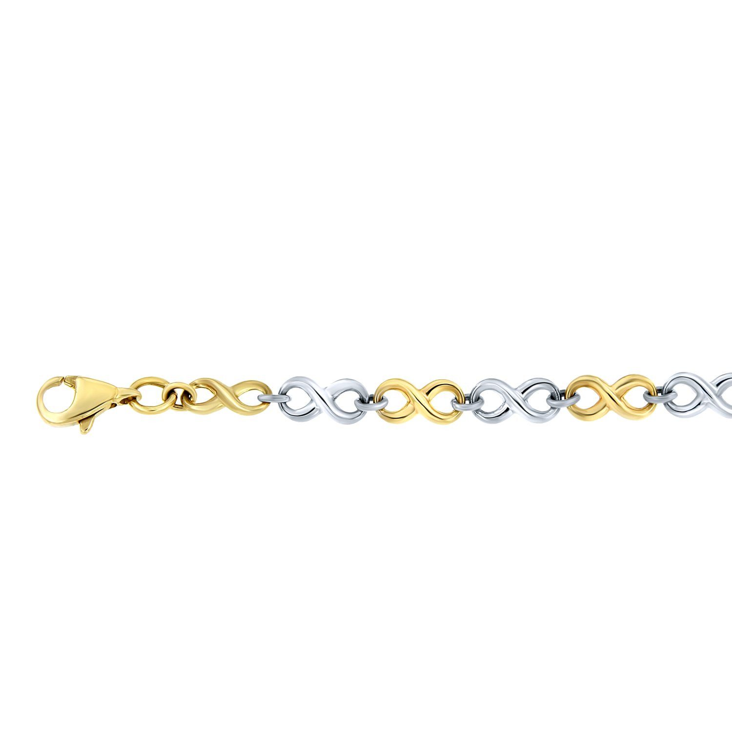 LUCARDI Gliederarmband Armband - 585 Gold - Silber-Gold - Damen