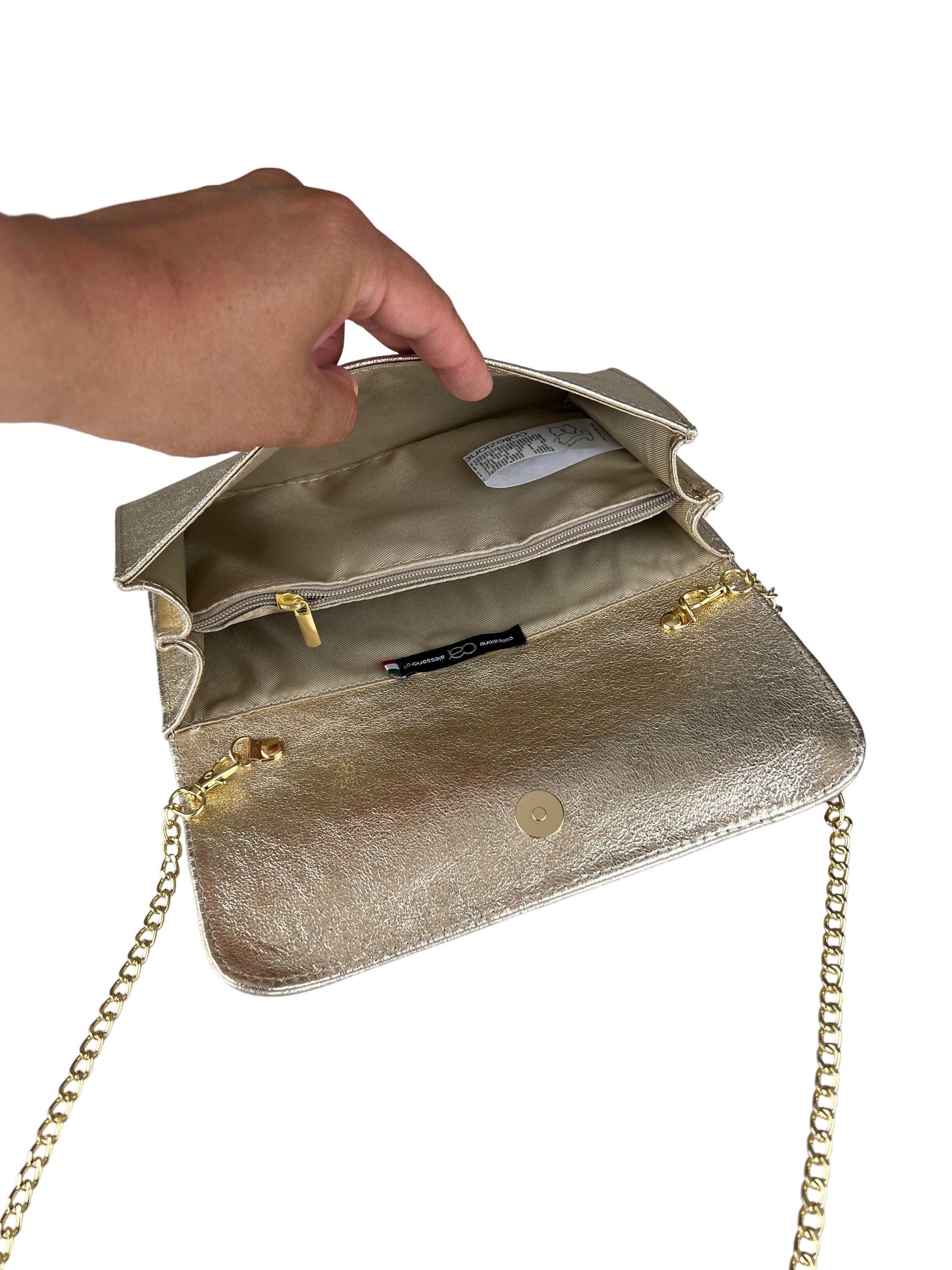 COLLEZIONE ALESSANDRO Clutch Eleganz, aus Leder, mit separaten Fächern