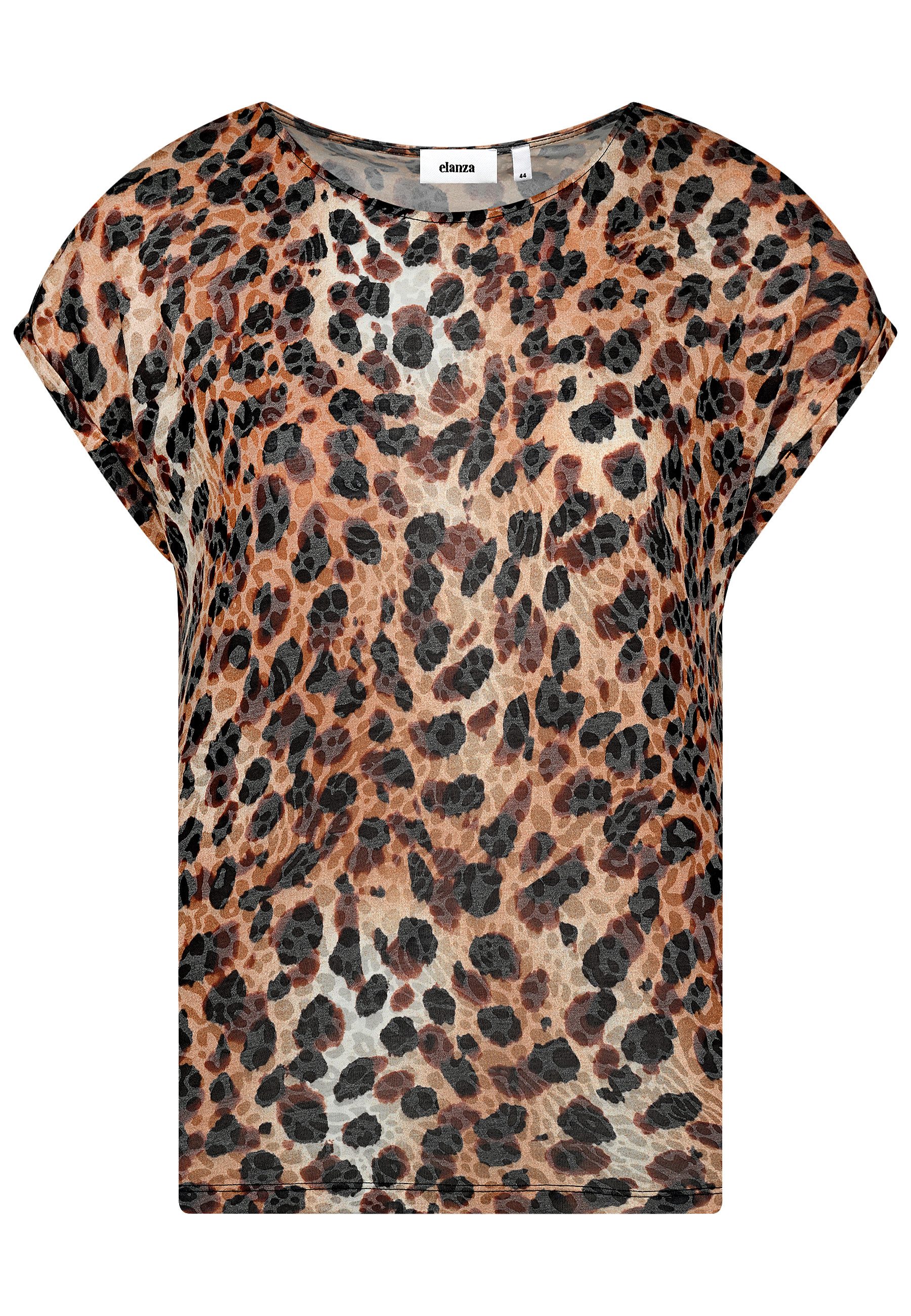 elanza T-Shirt Shirt mit Leo-Muster in günstig online kaufen