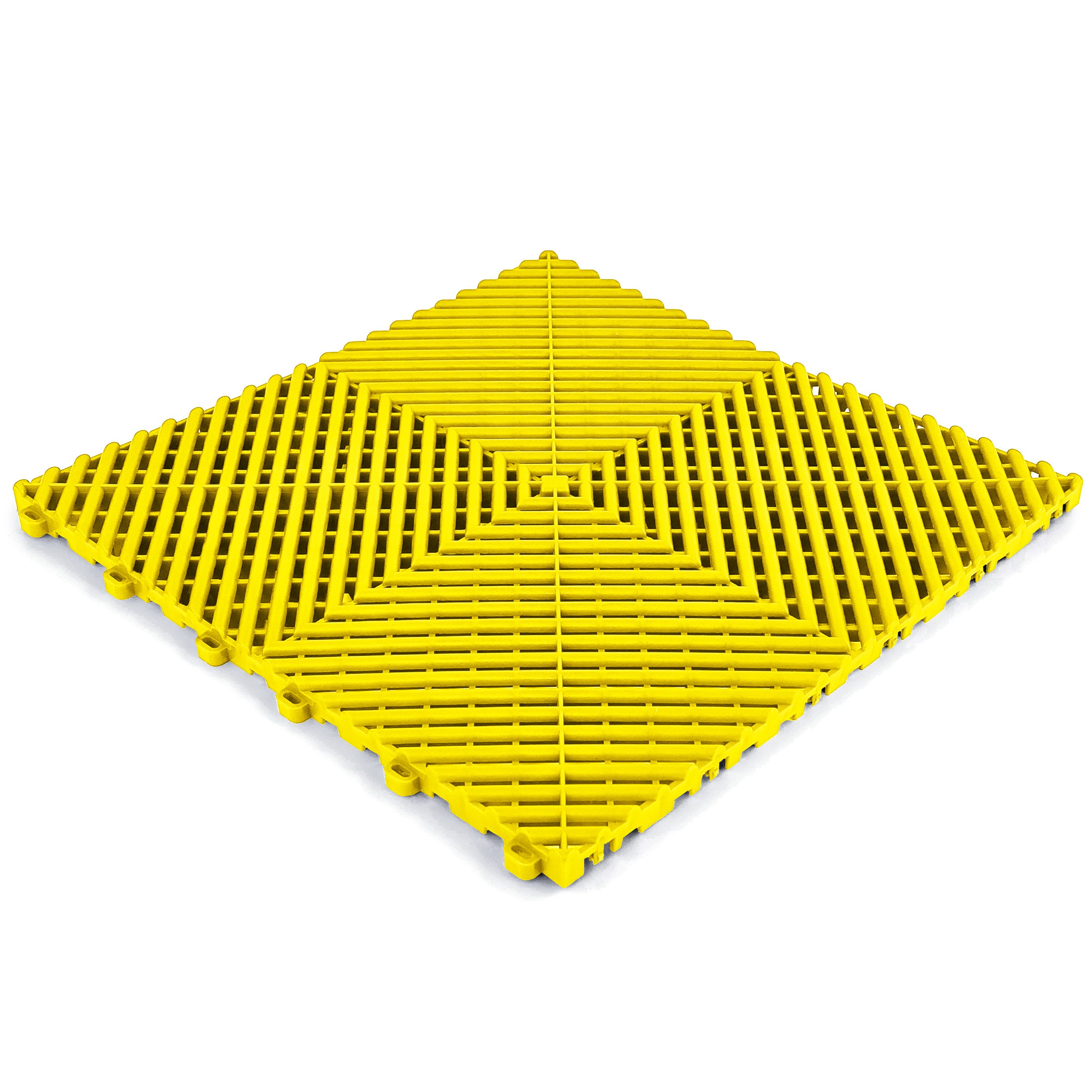 RAMROXX Klickfliese Performance Bodenfliese Garagenboden Floor Gelb 40x40cm