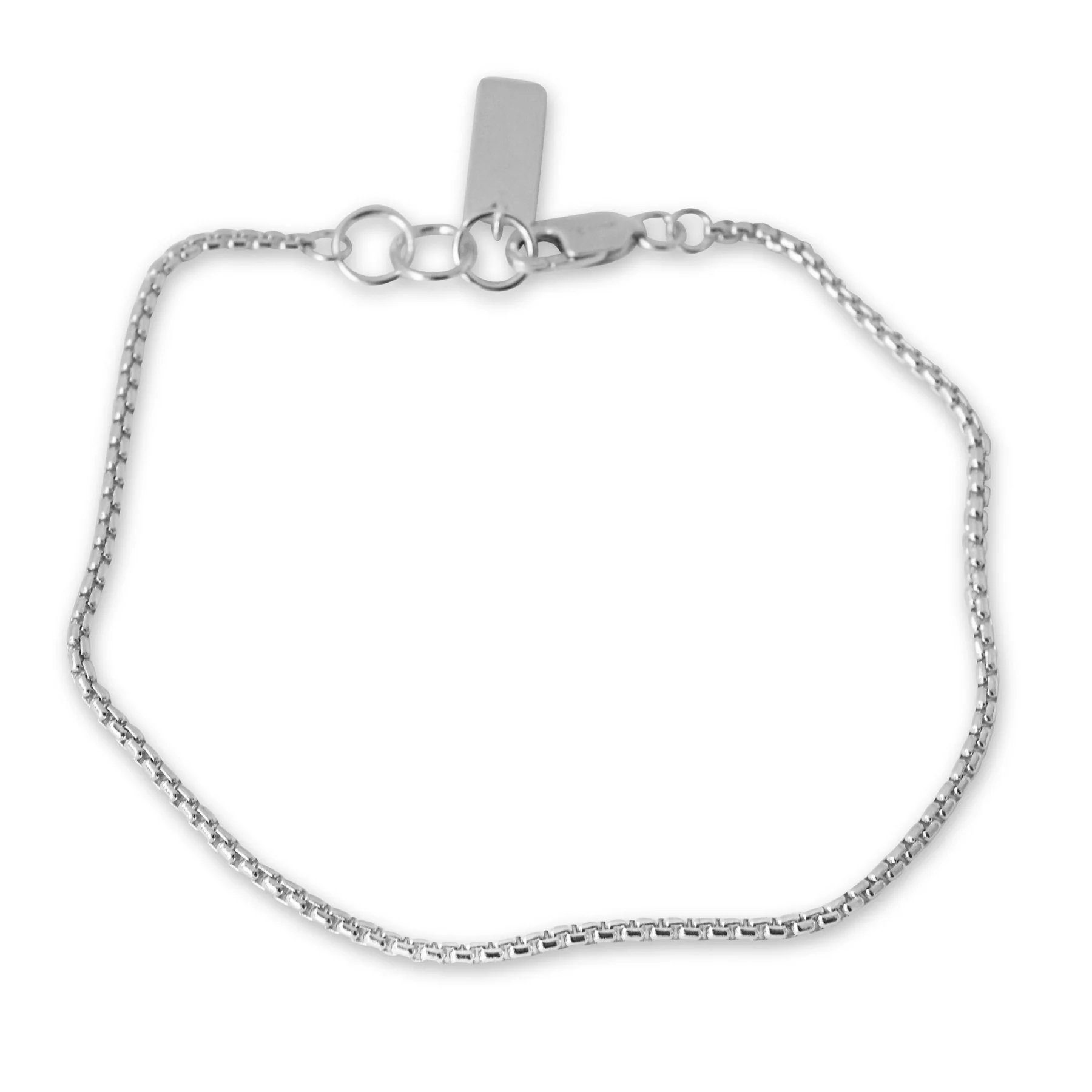 Sprezzi Fashion Silberarmband Herren Box Gieder Armband Silber massiv 925er Sterling Silber, Silber, feine Kette, verstellbar, rhodiniert