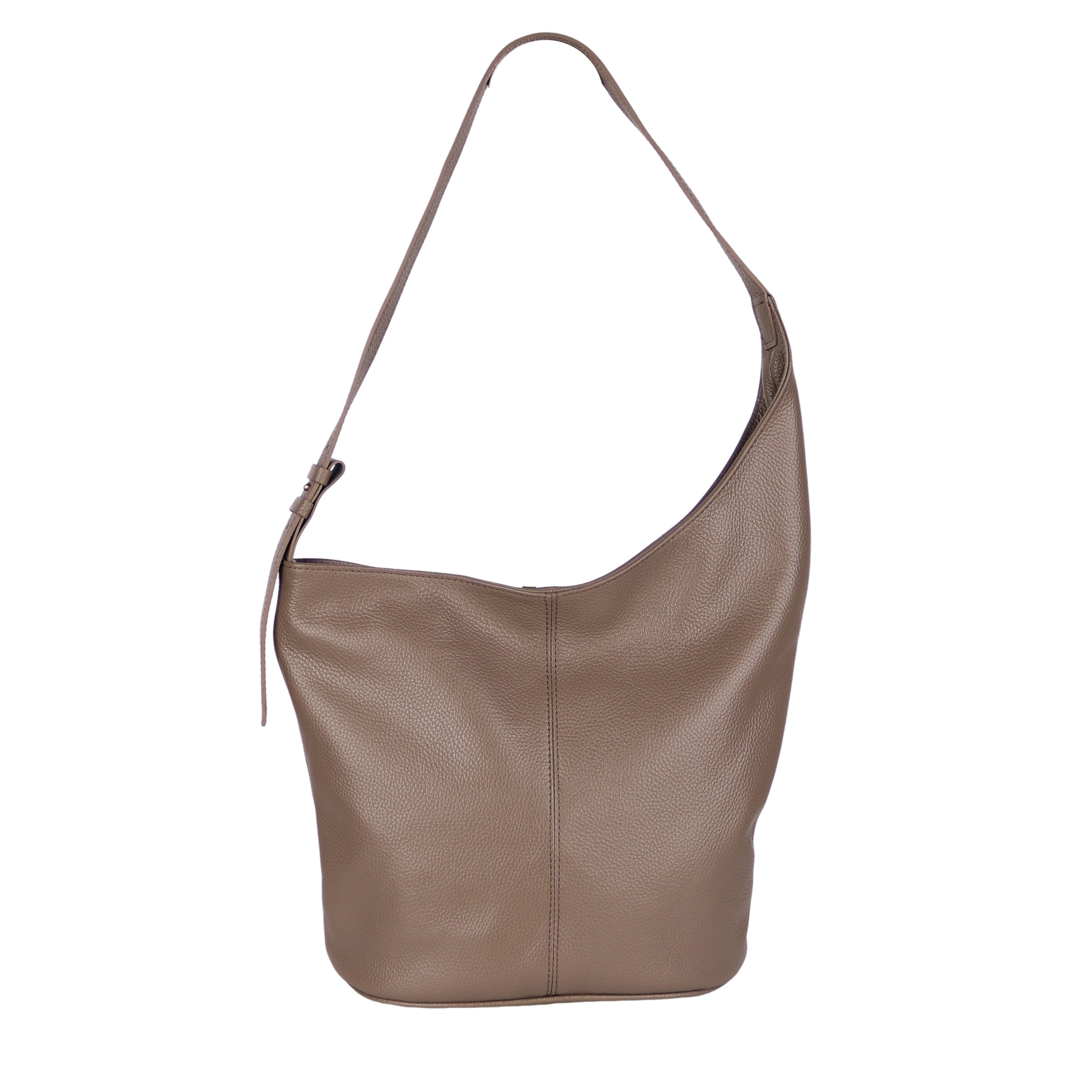 MIRROSI Shopper Aus Echtleder; Made in Itlay Beuteltasche, Tragetasche (35x30x15cm) mit viel Stauraum