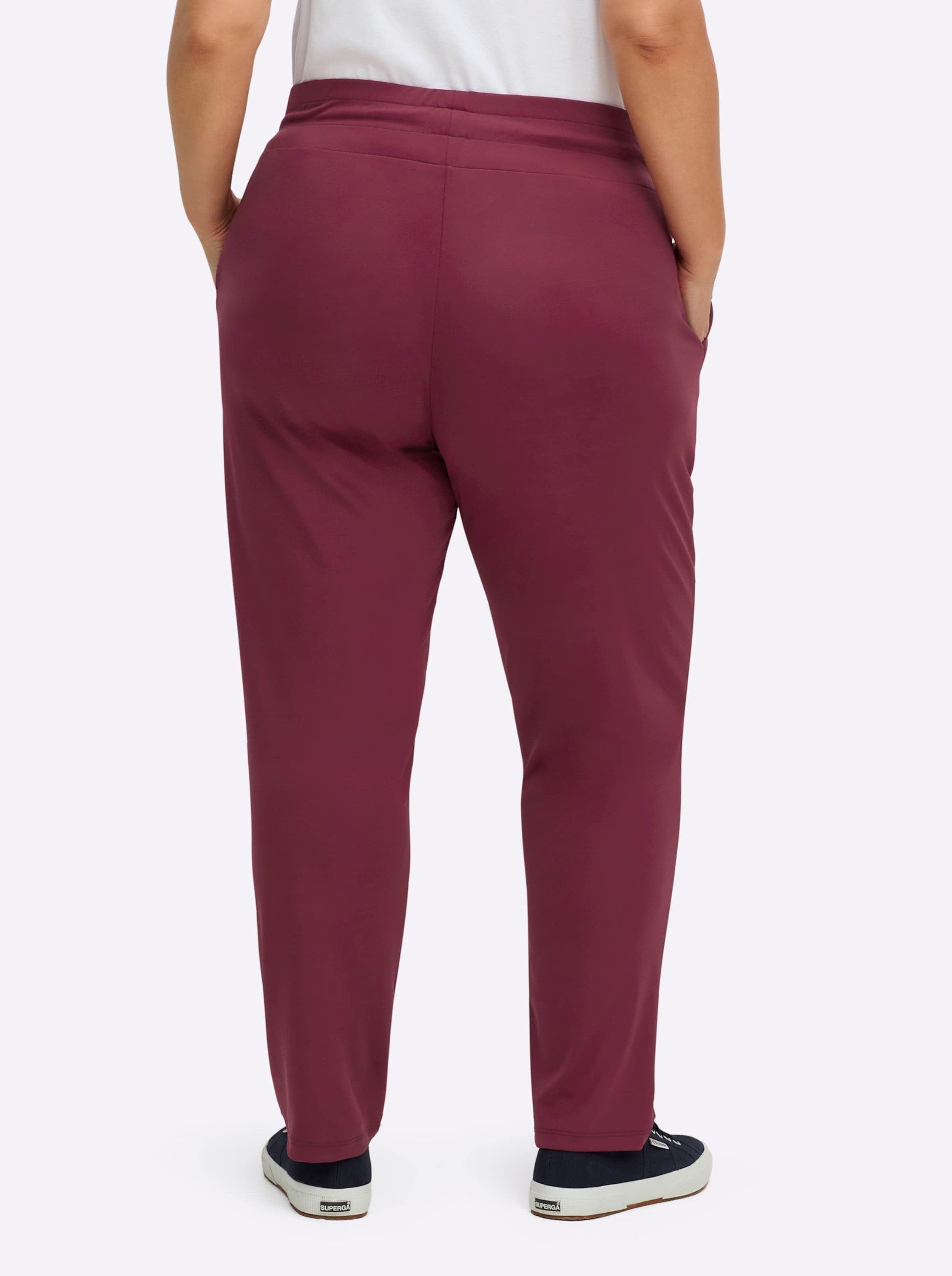 Sieh an! Jerseyhose Hose komfortabel mit Rundum-Dehnbund und Bindeband