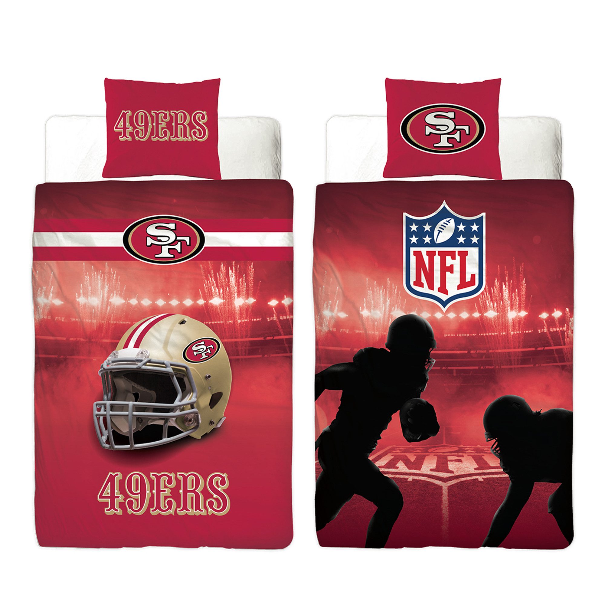 BERONAGE Wendebettwäsche NFL American Football Bettwäsche San Francisco 49e günstig online kaufen