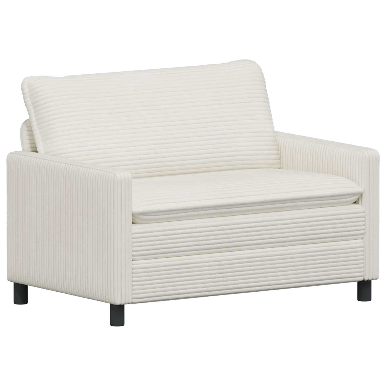 vidaXL Sofa Sofa Creme 126 x 81 x 87,5 cm Polyester, 1 Teile