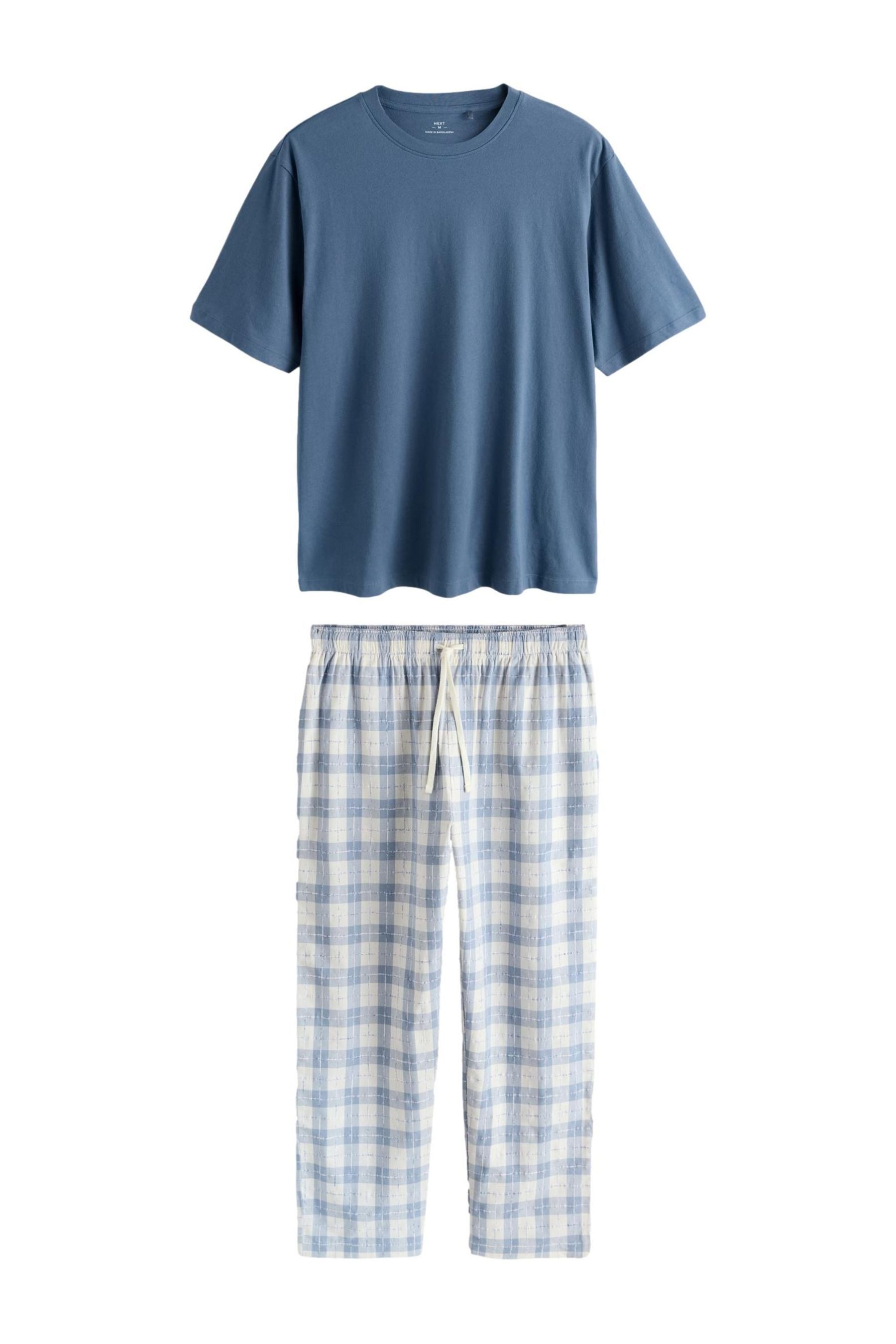 Next Pyjama Kurzärmeliger Schlafanzug mit Karomuster, Eid (2 tlg)