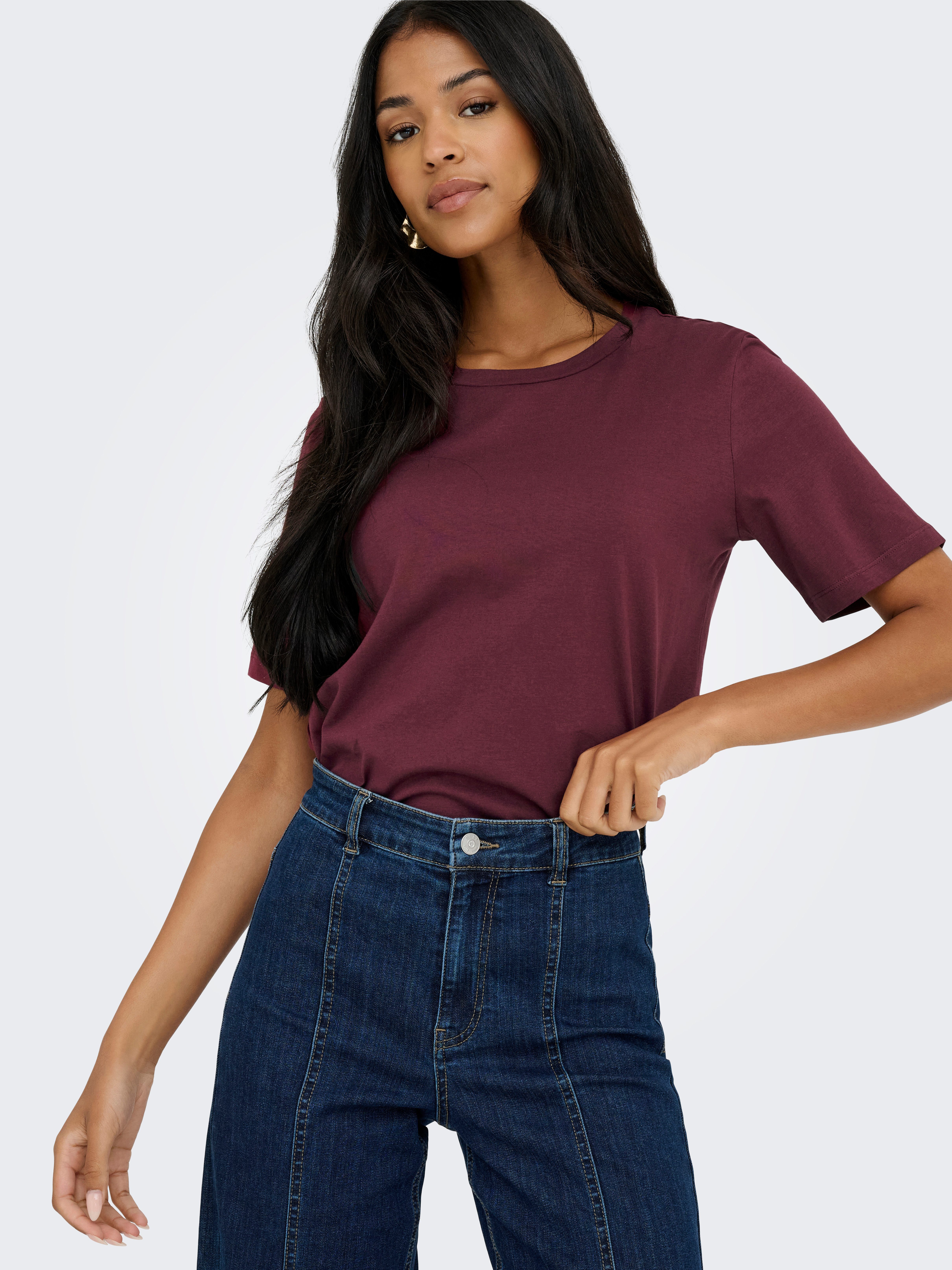 ONLY Kurzarmshirt ONLONLY – Doppelpack T-Shirts für Alltag und Freizeit (Pa günstig online kaufen