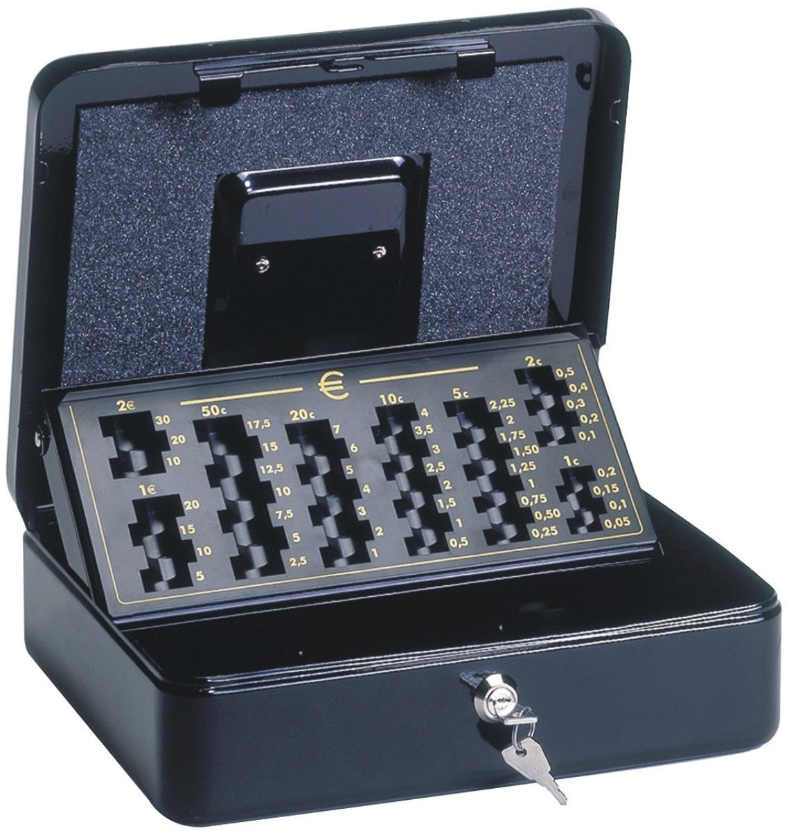 MAUL Geldkassette Geldkassette mit Euro-Zähl-Einsatz 30x24,5x9,3cm schwarz