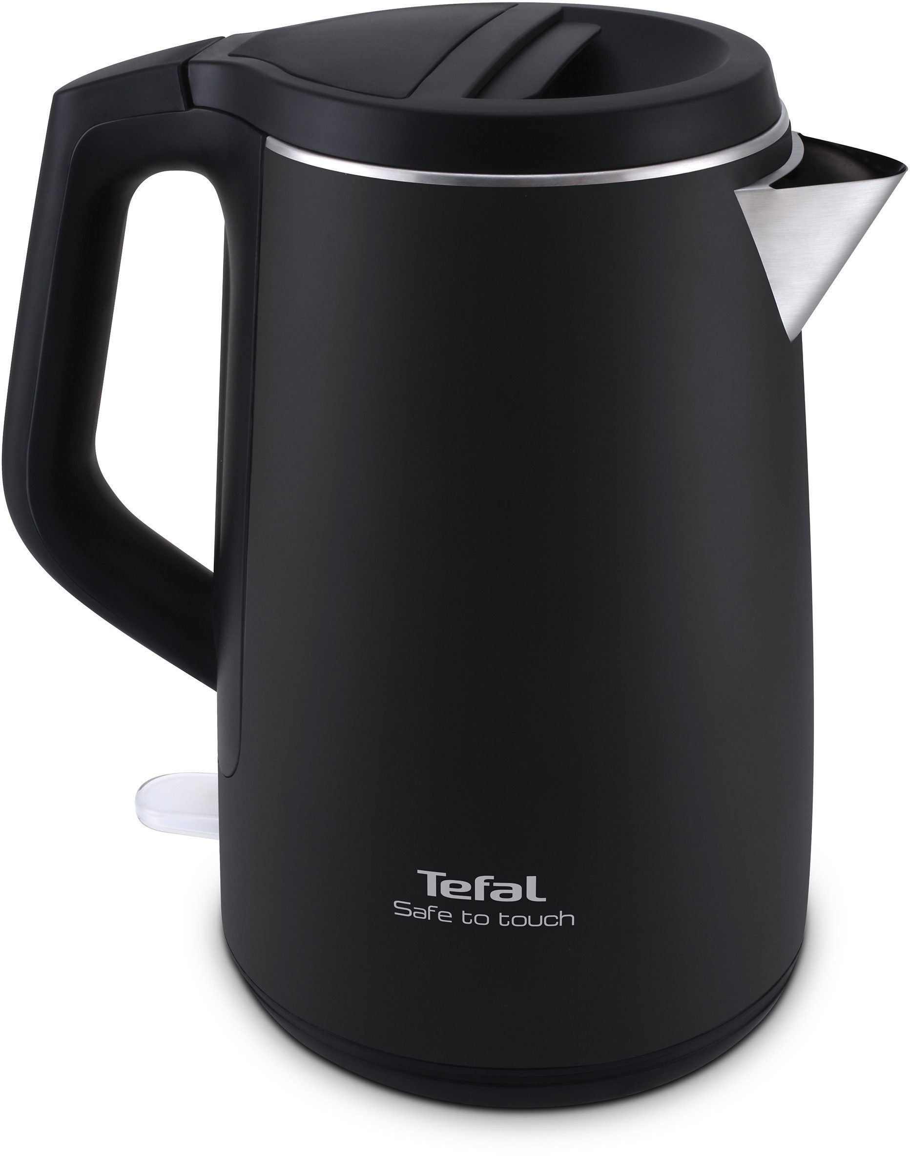 Tefal Wasserkocher Safe to Touch KO3718, 1,5 l, 2400 W, Doppelwandig, 360° drehbare Öffnung, Anti-Kalk Filter, kabellos