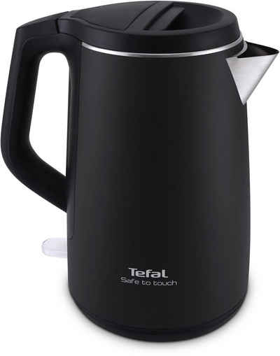 Tefal Елктрочайники Safe to Touch KO3718, 1,5 l, 2400 W, Doppelwandig, 360° drehbare Öffnung, Anti-Kalk Filter, kabellos