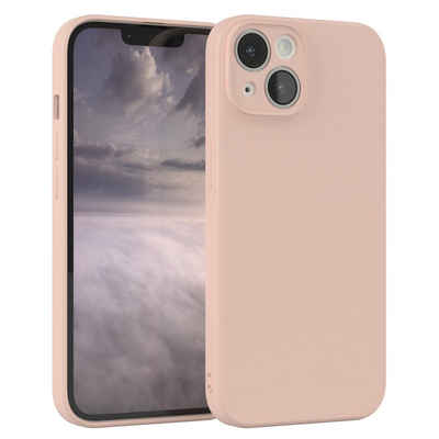 EAZY CASE Handyhülle TPU Hülle für Apple iPhone 14 6,1 Zoll, Silikon Schutzhülle mit Kameraschutz kratzfest bumper Rosa Altrosa