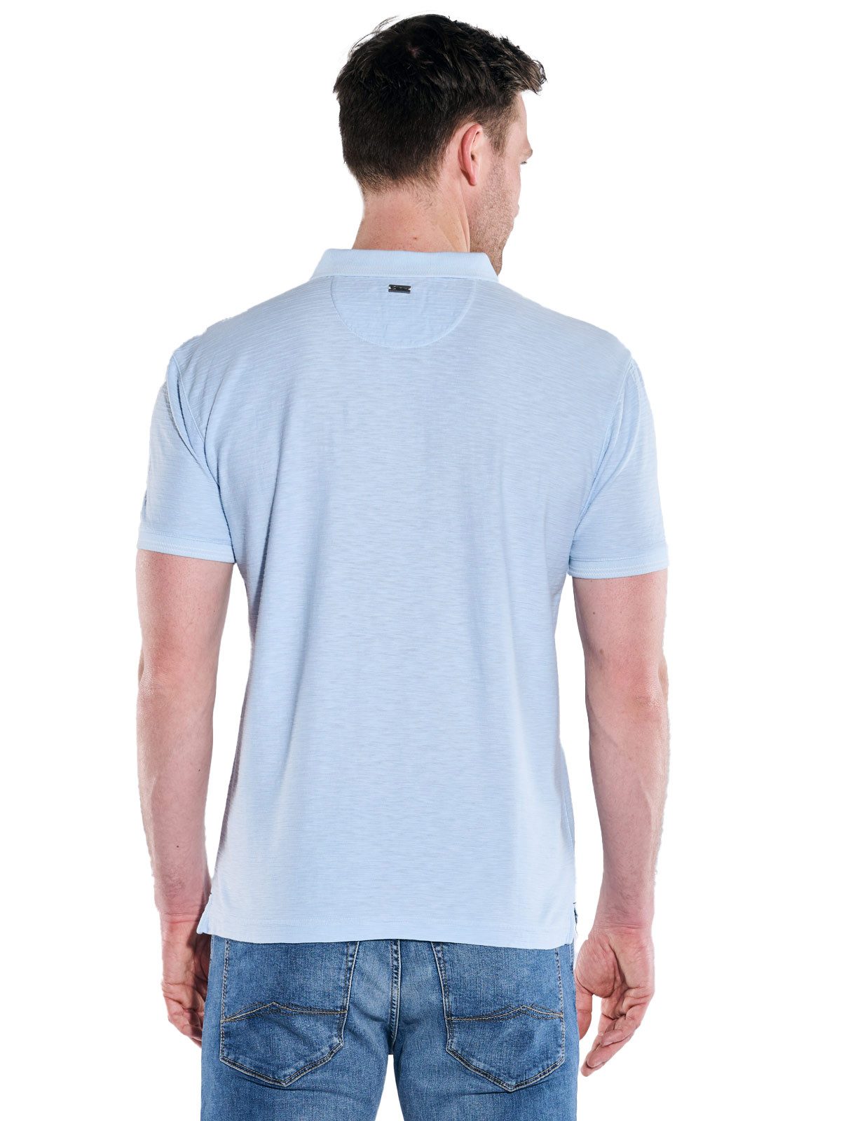 Engbers Poloshirt Herren Polo-Shirt meliert, Hellblau