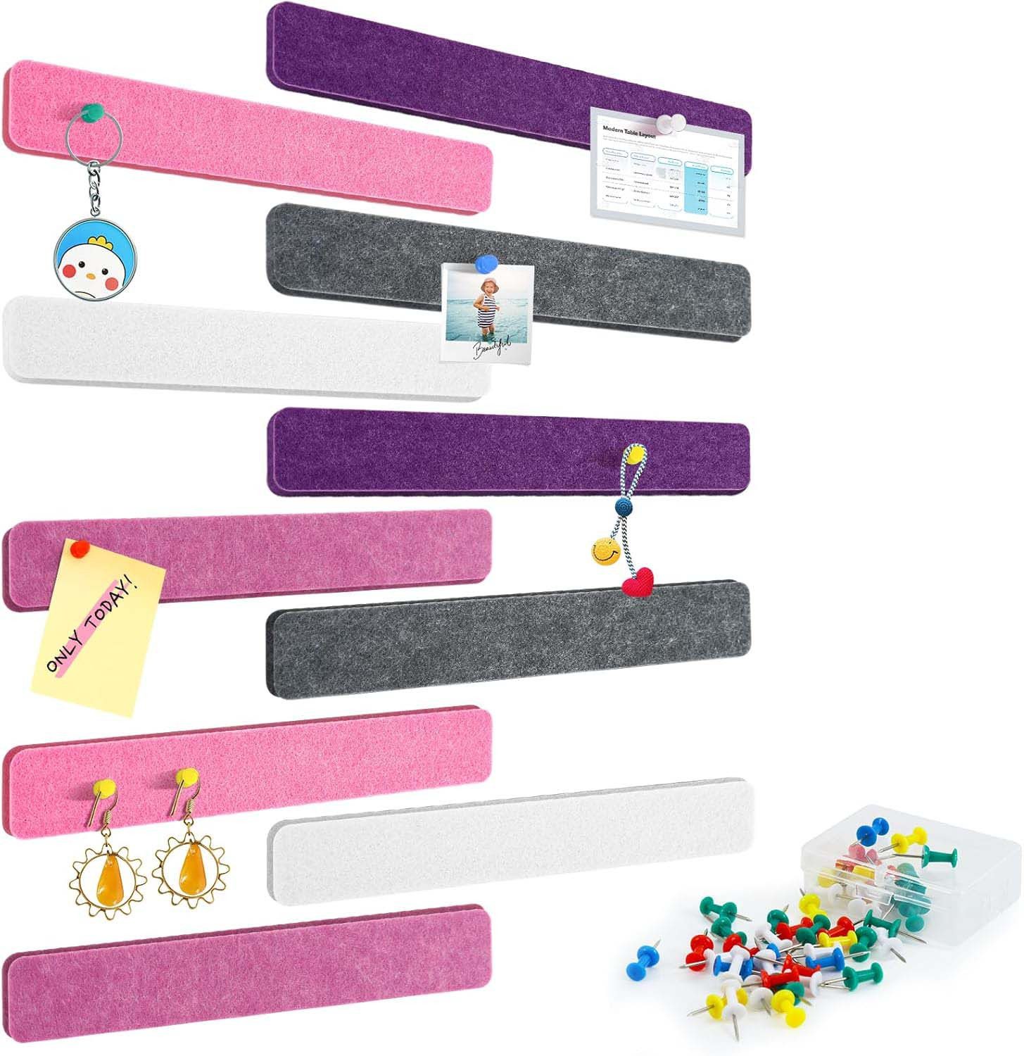 Coonoor Pinnwand 8 Stück Pinnwand Bar Streifen Korkplatte mit Pushpins günstig online kaufen