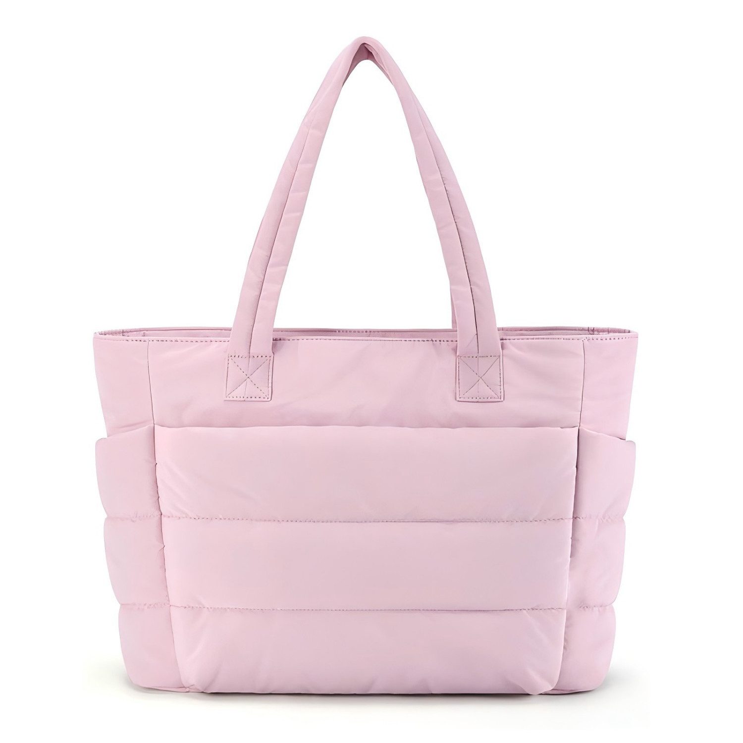 Toomoke Schultertasche Umhängetasche Handtasche gesteppte Tragetasche Messenger Laptop Tasche (Damen Puffer Tote Bag, Geräumige 20L Arbeitstasche für 15,6" Laptop), Wasserdichte Handtasche für Büro & Reisen