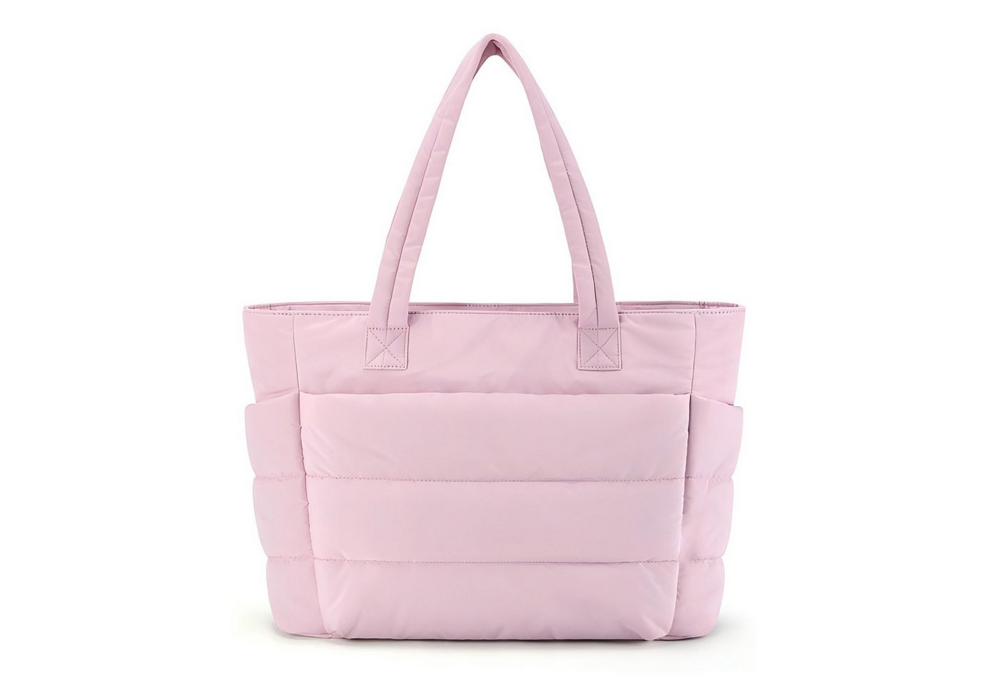 Toomoke Schultertasche Umhängetasche Handtasche gesteppte Tragetasche Messenger Laptop Tasche (Damen Puffer Tote Bag, Geräumige 20L Arbeitstasche für 15,6" Laptop), Wasserdichte Handtasche für Büro & Reisen