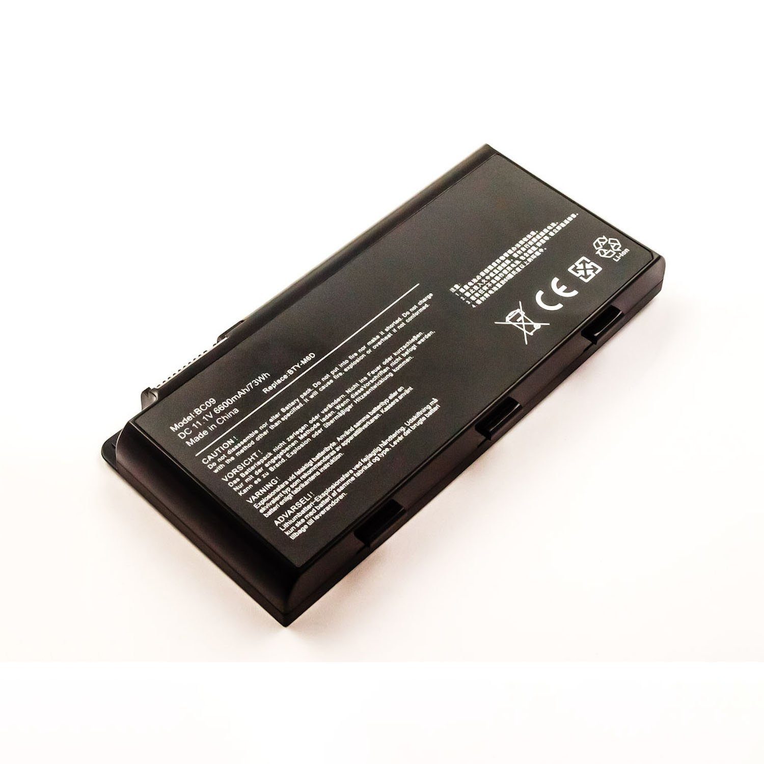 kompatibel Akku Medion St) (1 Akku 6600 Akku mAh Erazer mit X6817 MobiloTec (MD97892)